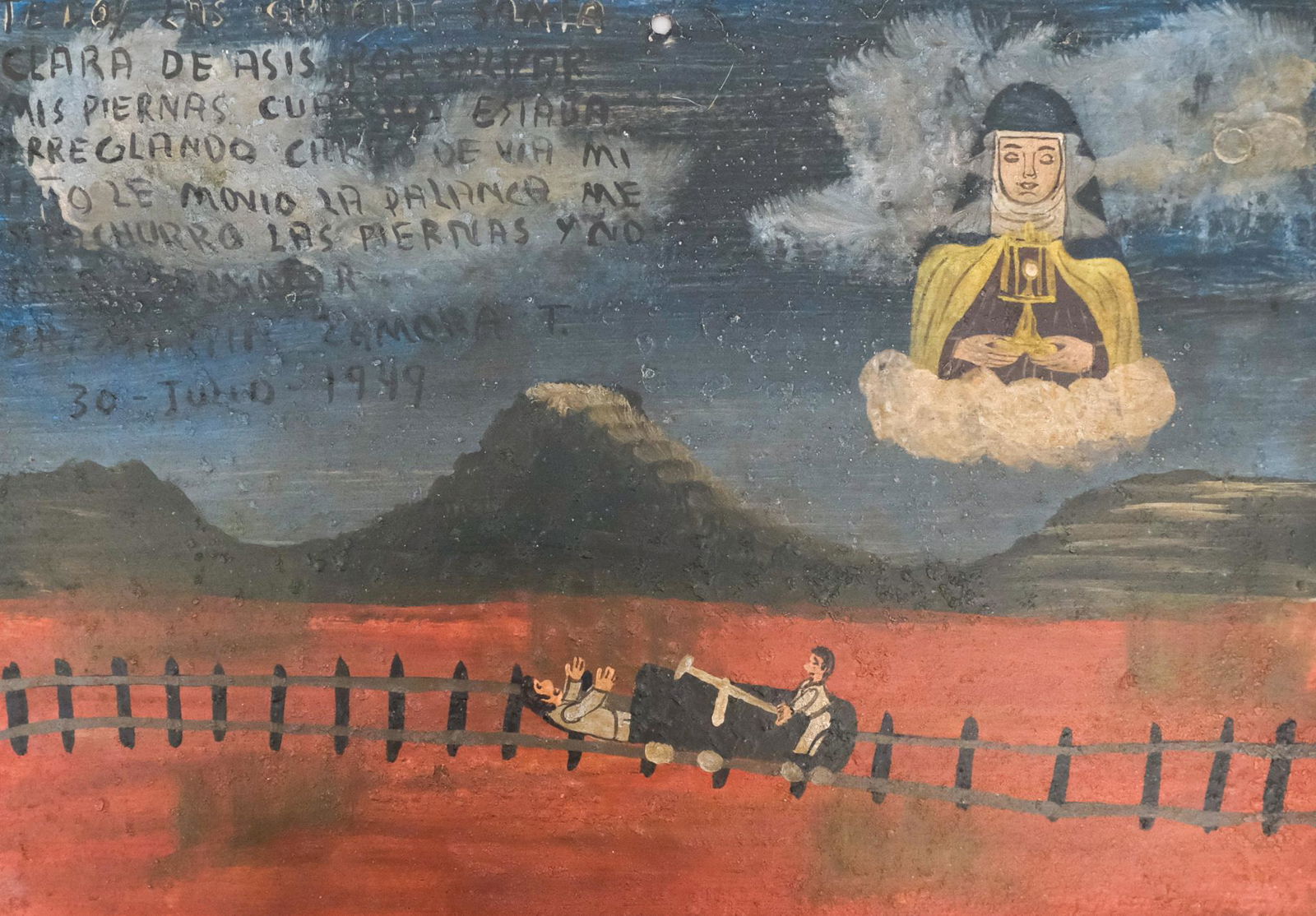 Mexican Religious Retablo Painting 1949 (1 of 5)