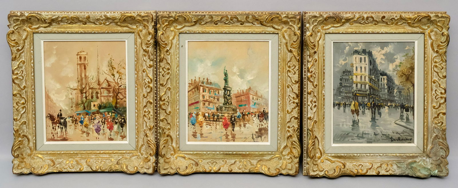 French School, Three Paris Street Scenes (1 of 9)