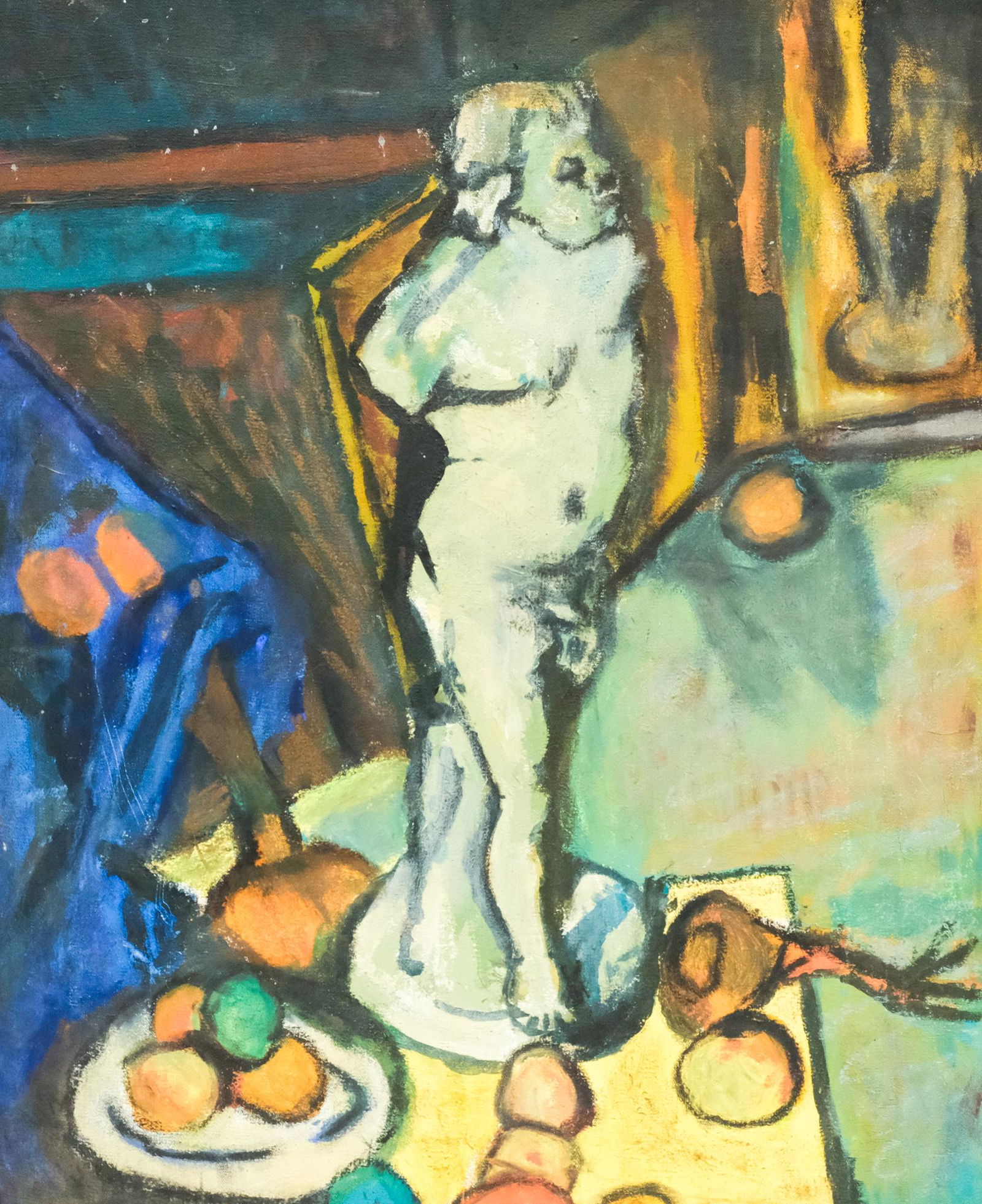 Post Impressionist Still Life, Statue and Fruit (1 of 5)