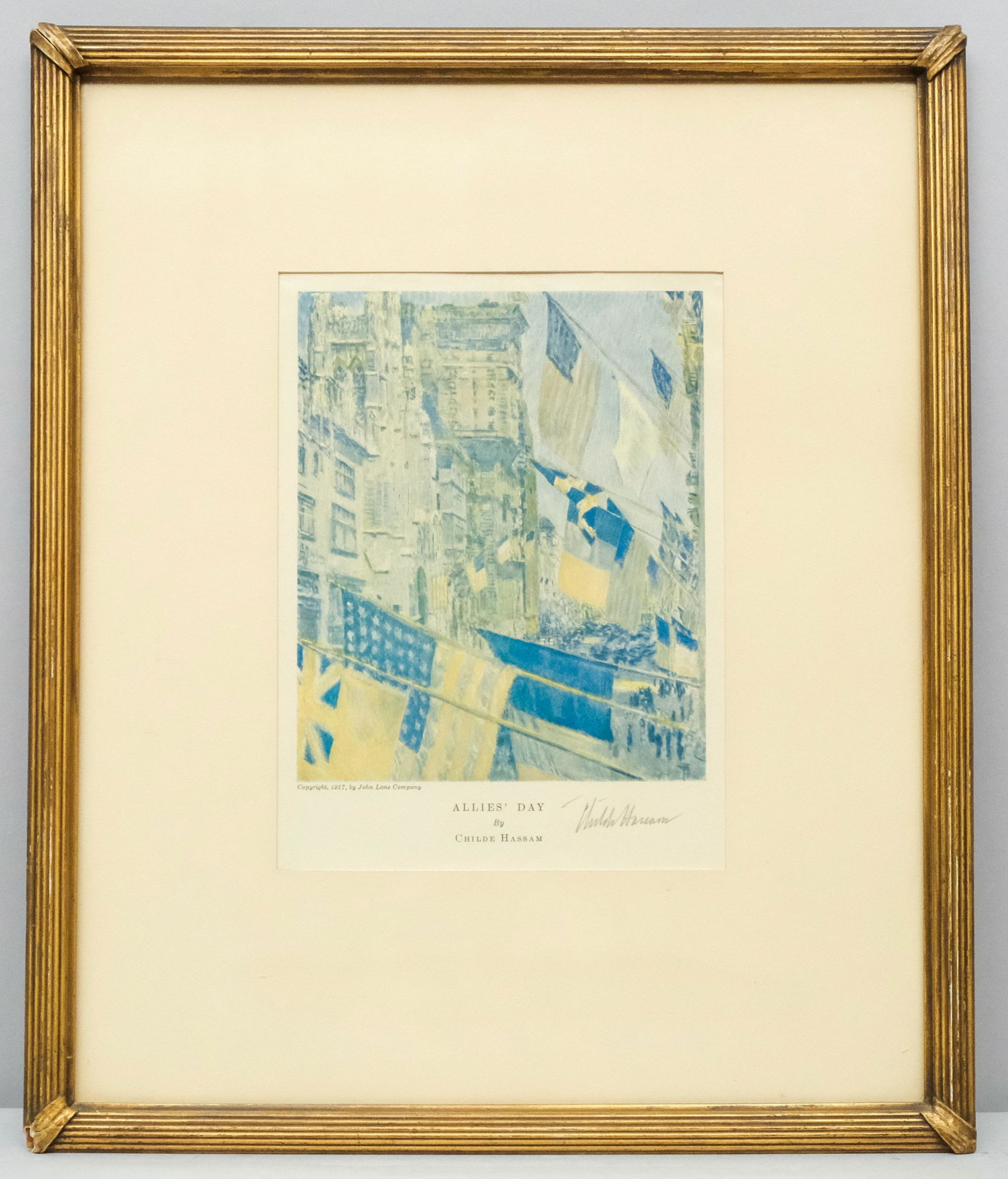 Childe Hassam Signature, "Allies Day" Print (1 of 6)