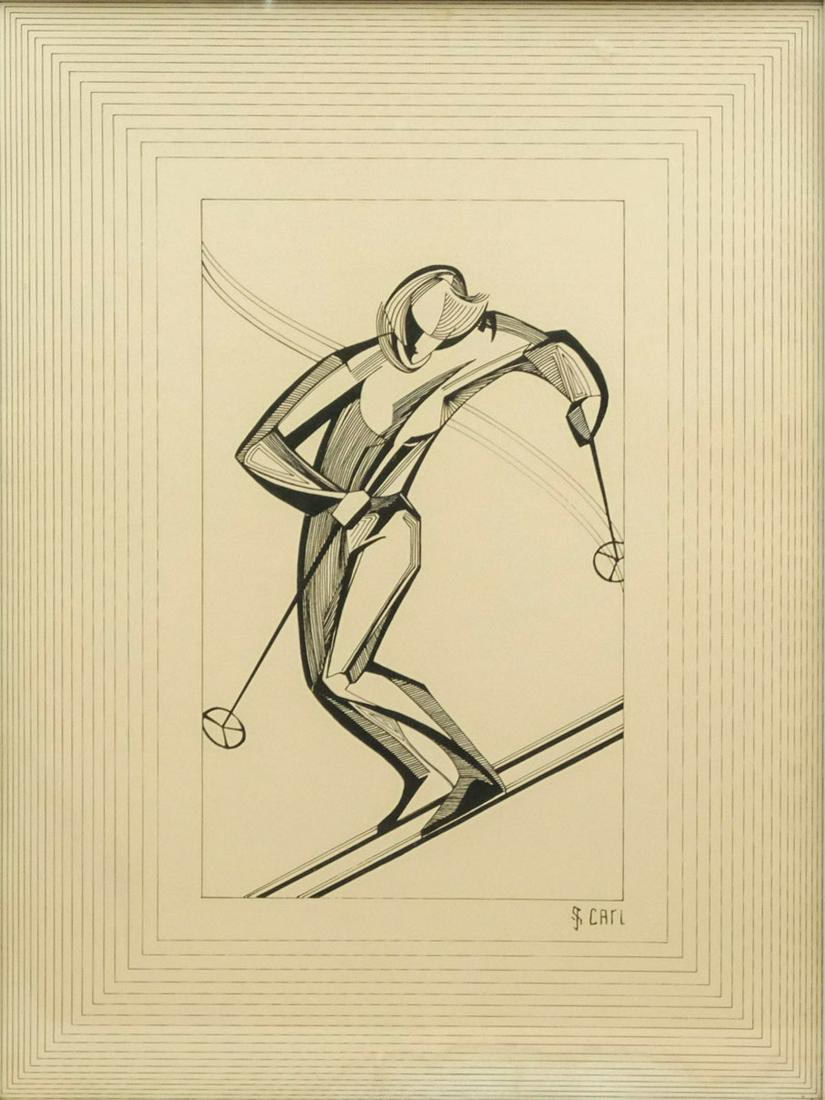 Joan Carl, Skier, Serigraph (1 of 9)