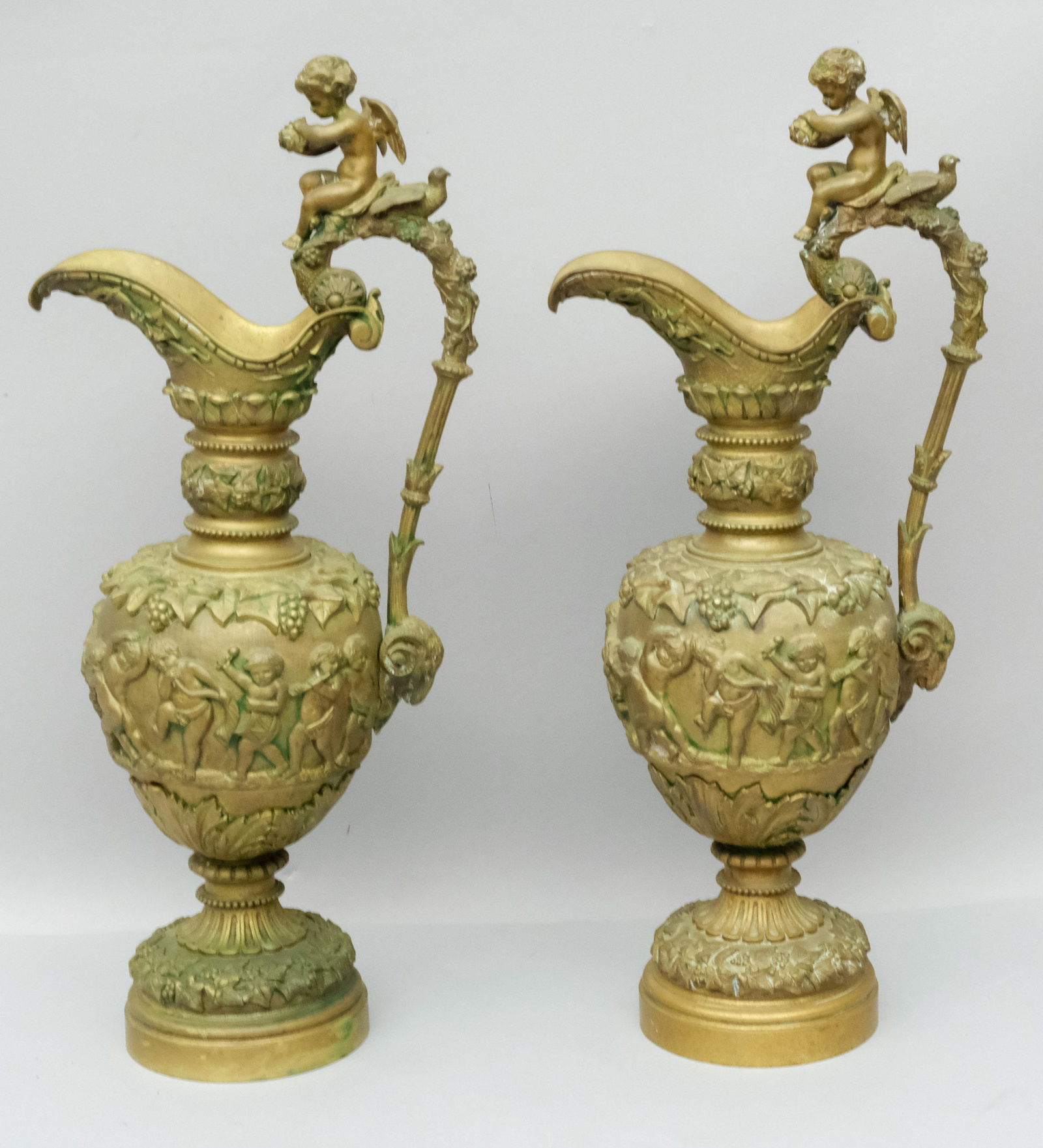 Pair of Large Bronze Ewer-Form Decorations (1 of 9)