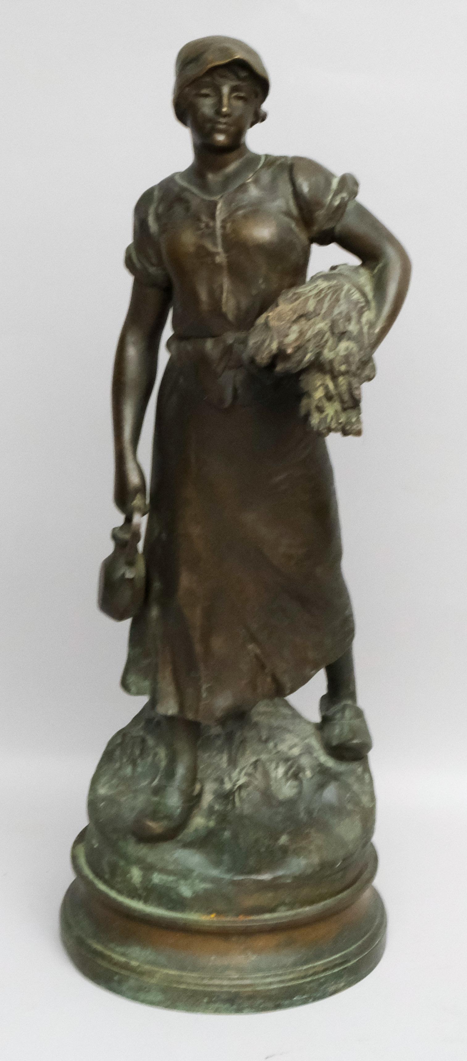 Bronze, "GLANEUSE" by Maurice Constant (1 of 9)