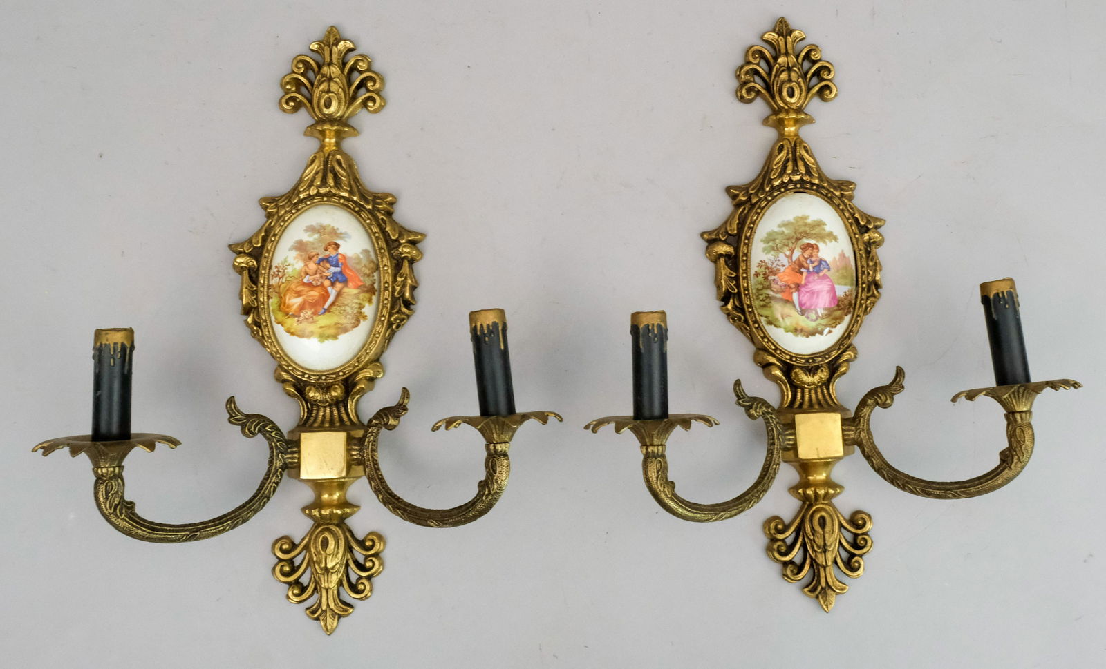 Pair of Gilt Metal Pancomi Sconces (1 of 10)