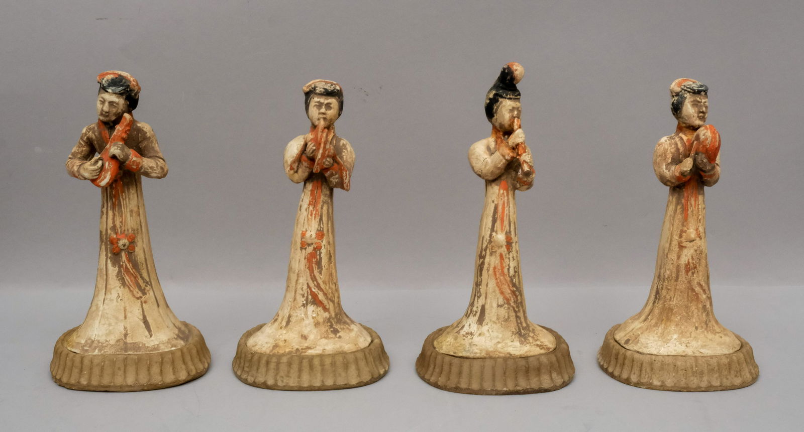 Quartet of Chinese Terracotta Grave Musicians (1 of 8)