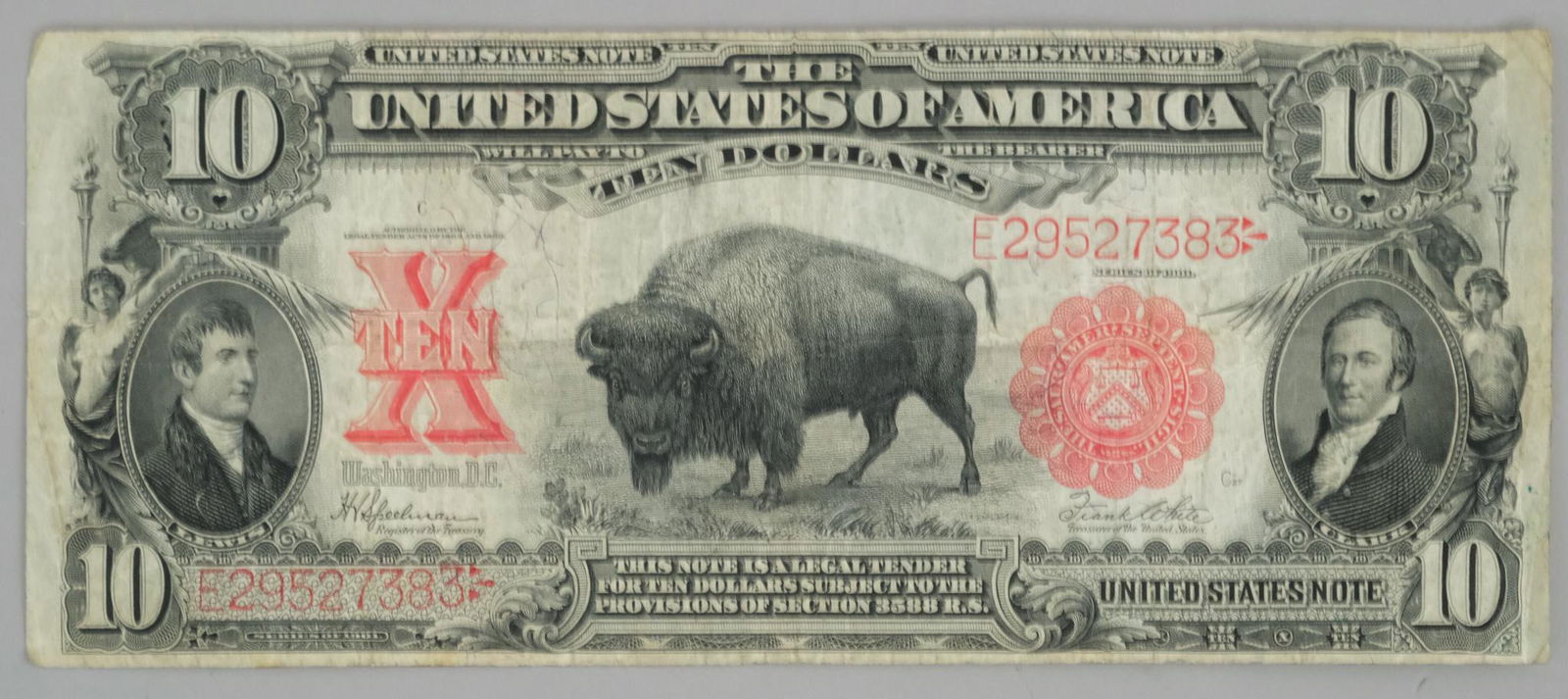 1901 $10 Dollar Legal Tender Buffalo Bison Bill (1 of 7)