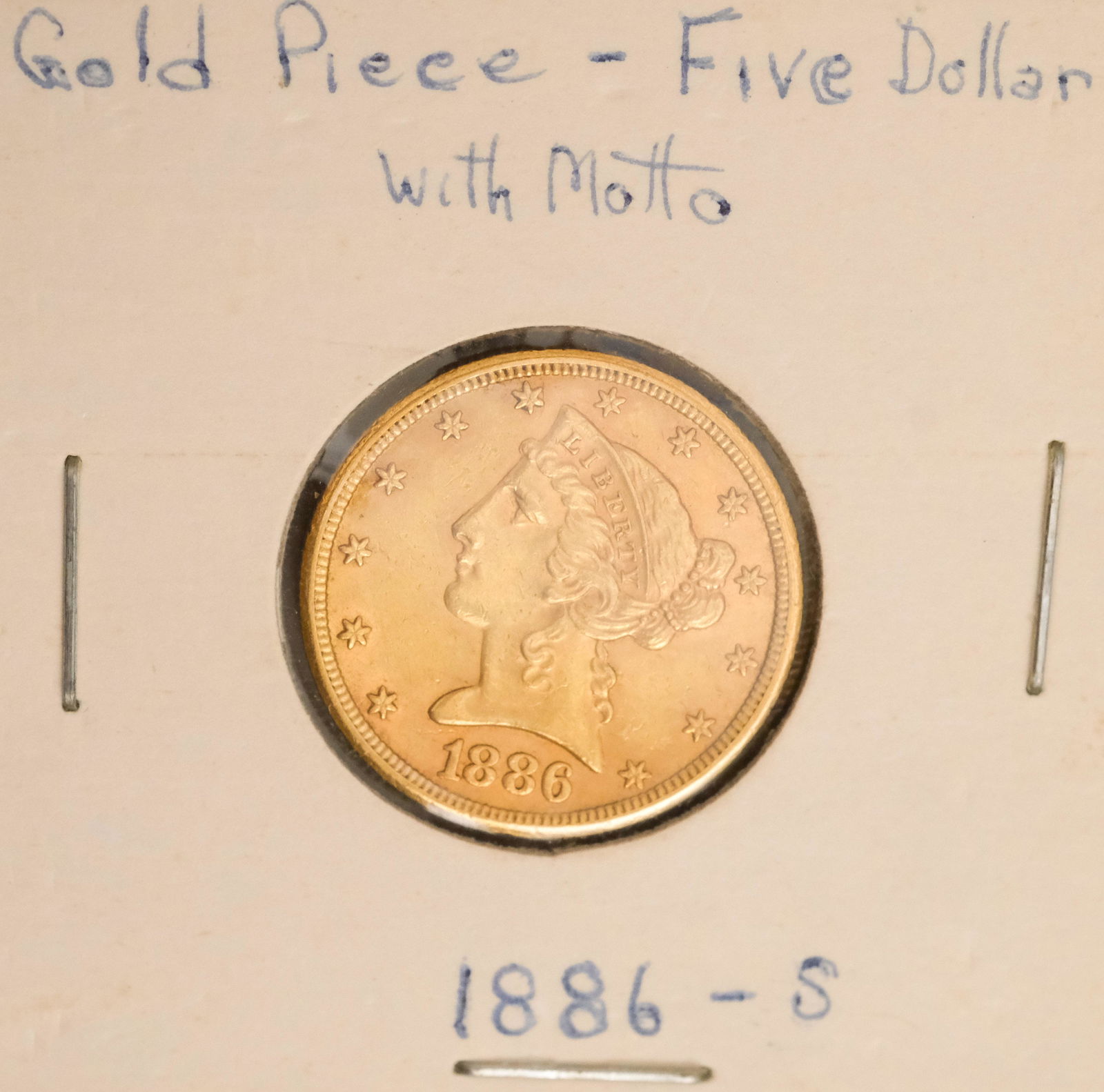 1886-S American $5 Gold Coin (1 of 3)
