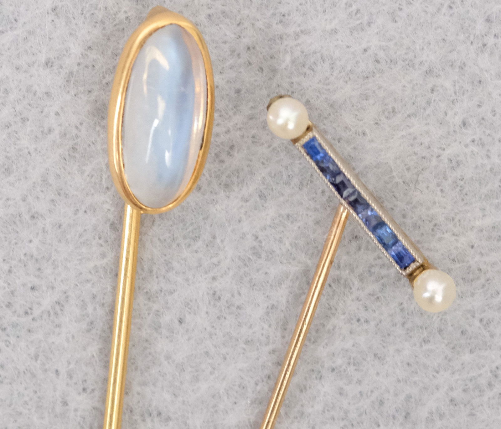 Two 14K Gold Antique Stick Pins (1 of 3)