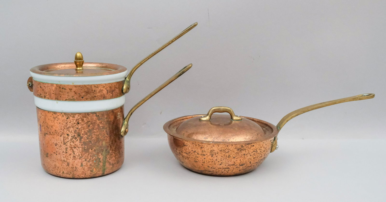 2 Williams Sonoma France Hammered Copper Pots (1 of 10)