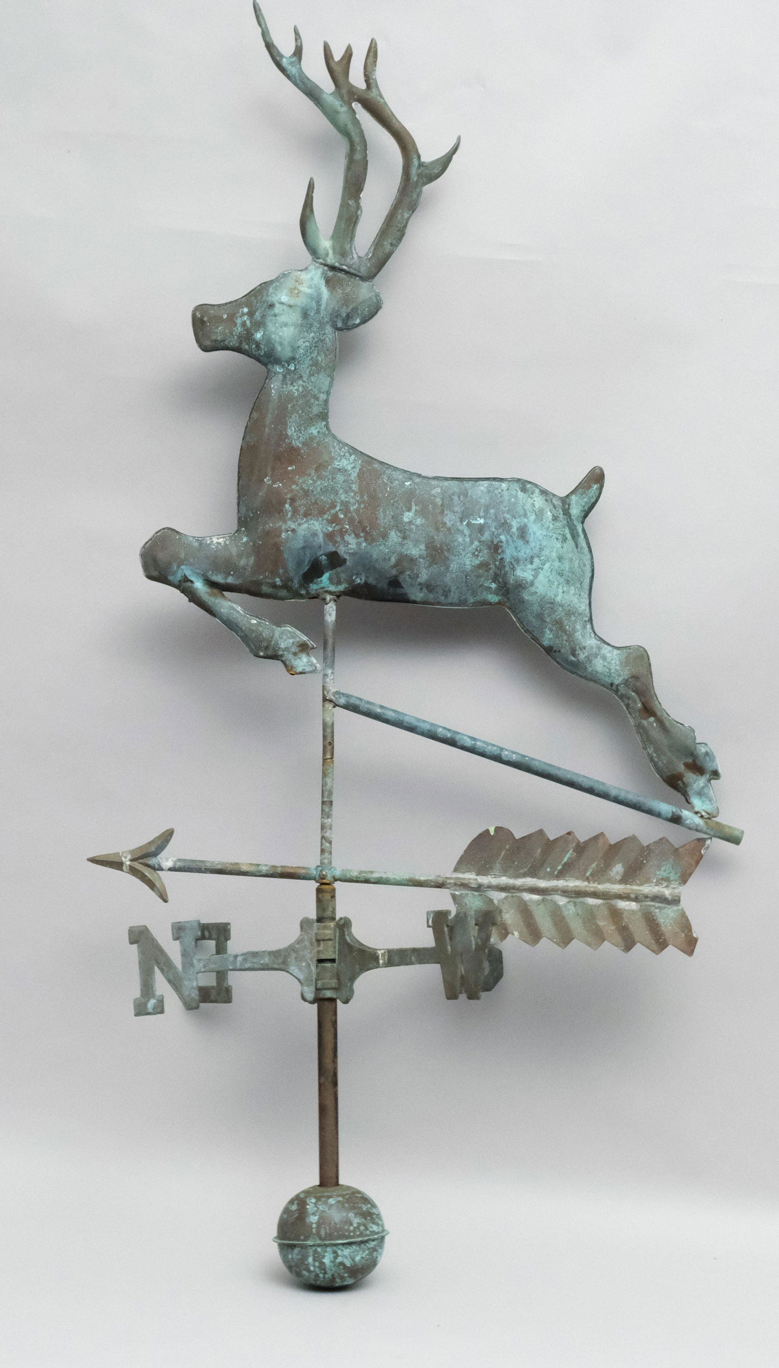Leaping Stag Weathervane in Copper (1 of 5)