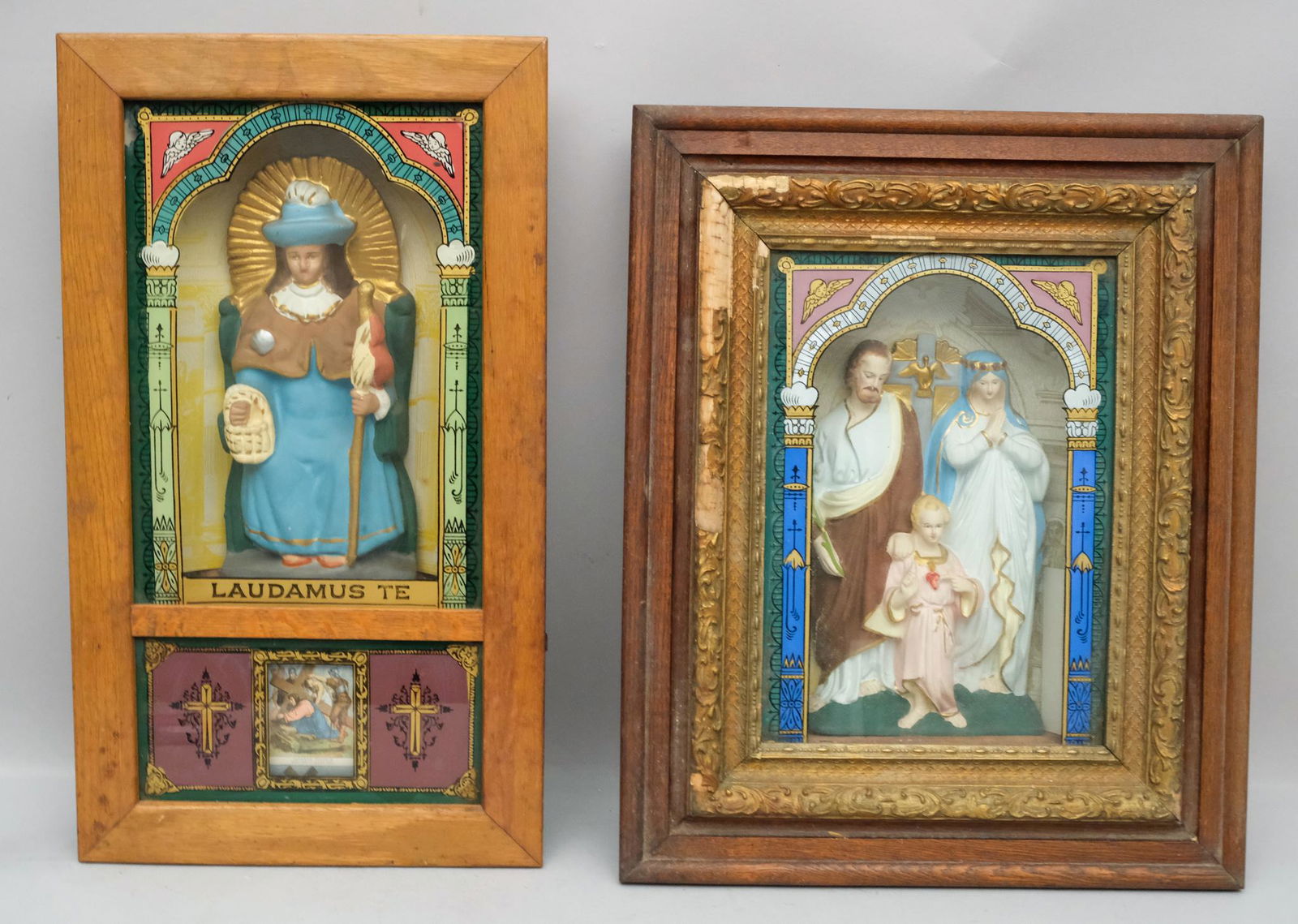 2 Framed Religious Dioramas (1 of 7)