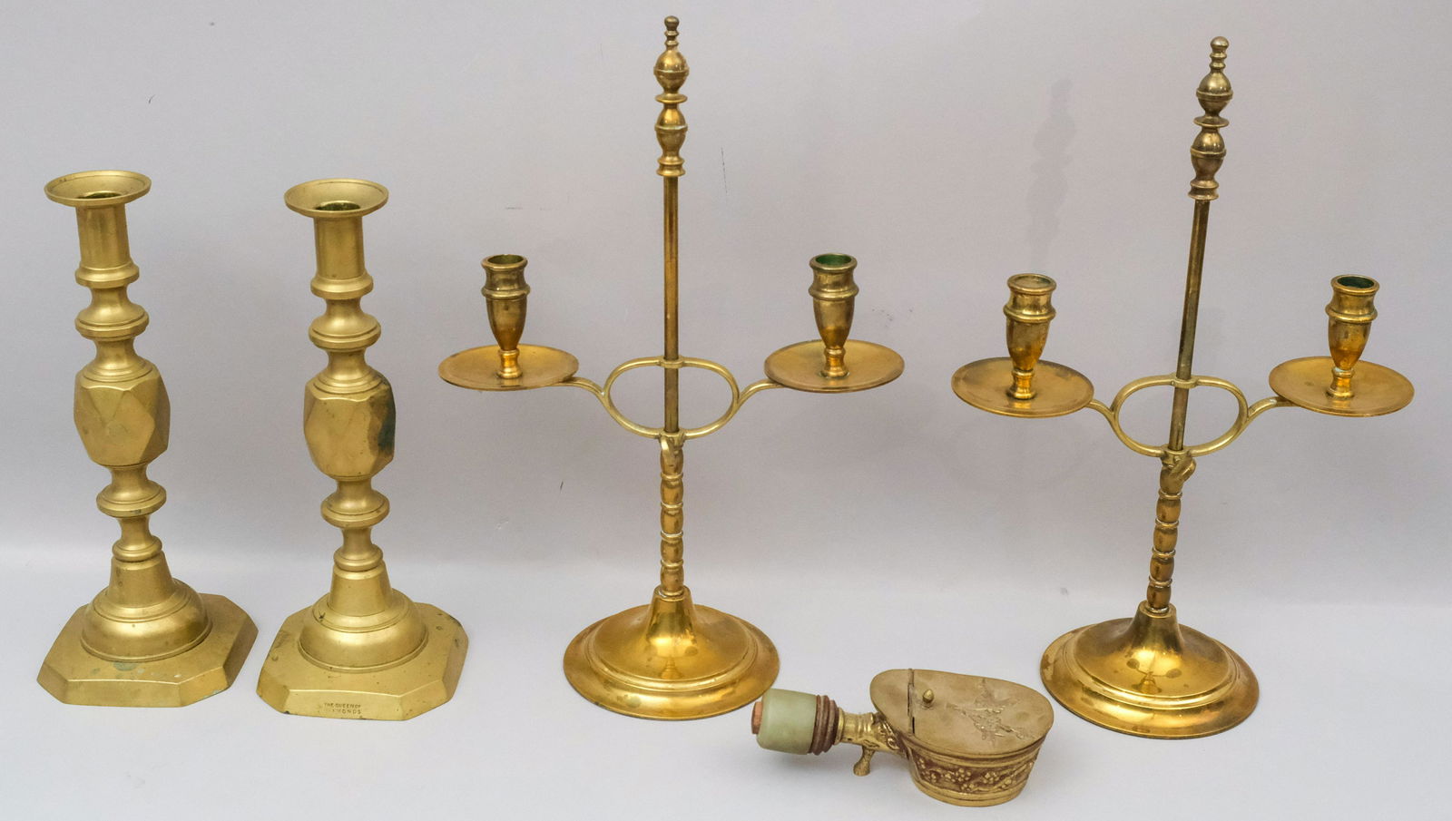 Lot of Antique Brass Lighting (1 of 10)