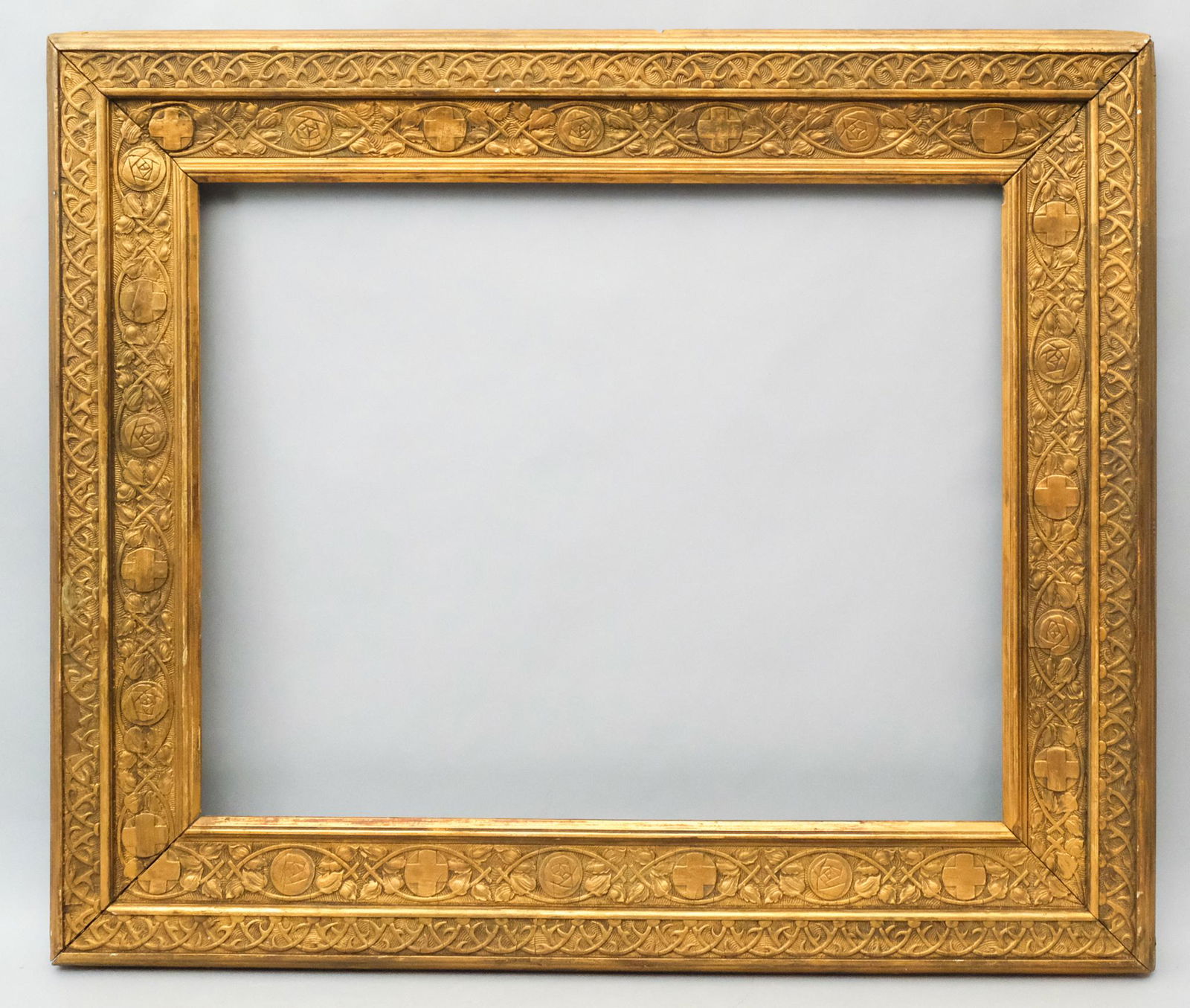 Aesthetic Movement Gilt Frame with Irish Roses (1 of 5)