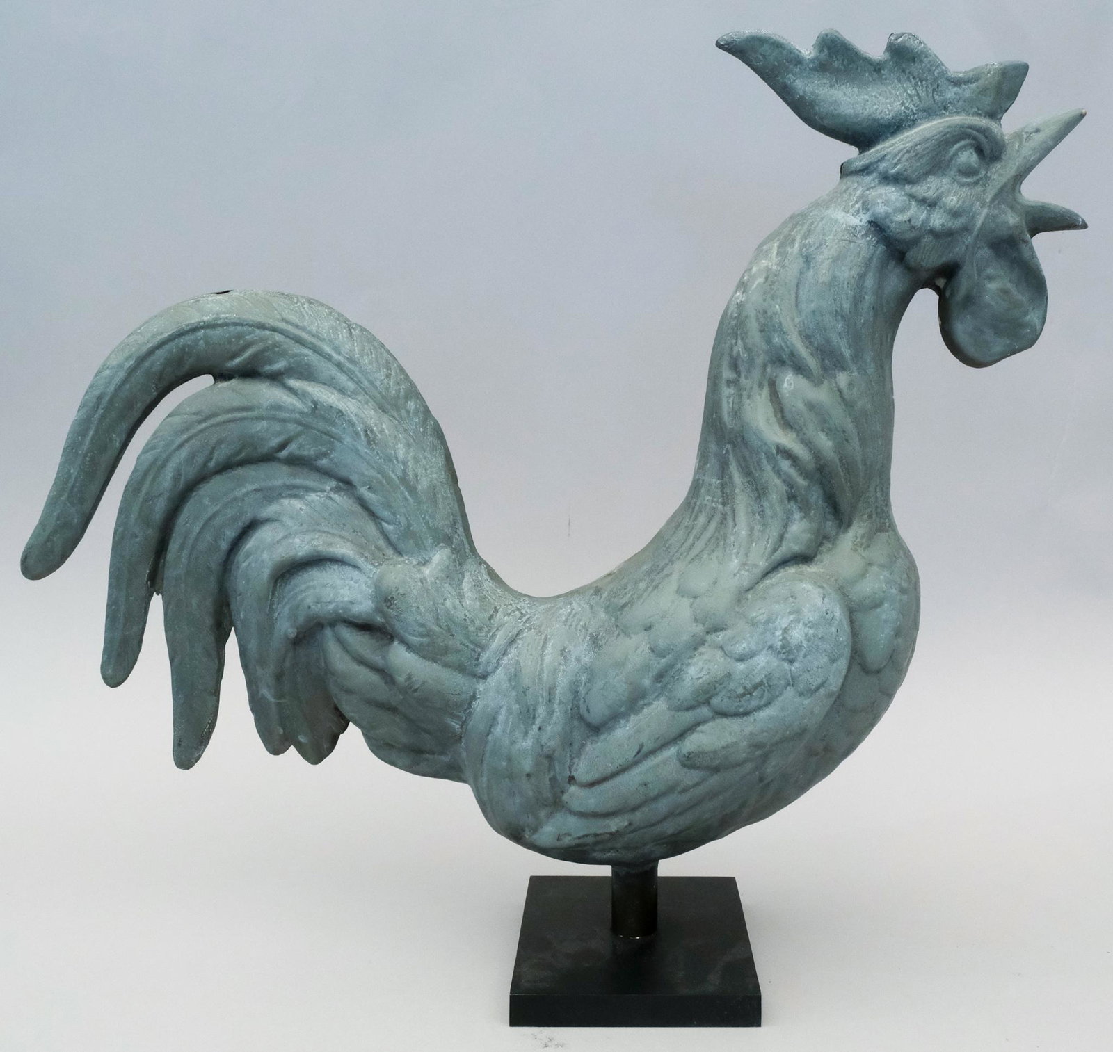 Full-Bodied Zinc Rooster Weathervane (1 of 7)