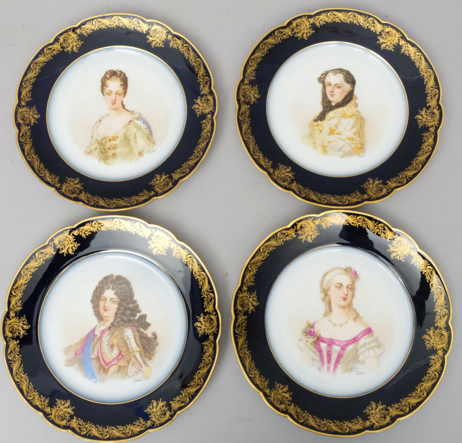 Set Porcelain Sevres Plates Chateau De Saint Cloud (1 of 13)