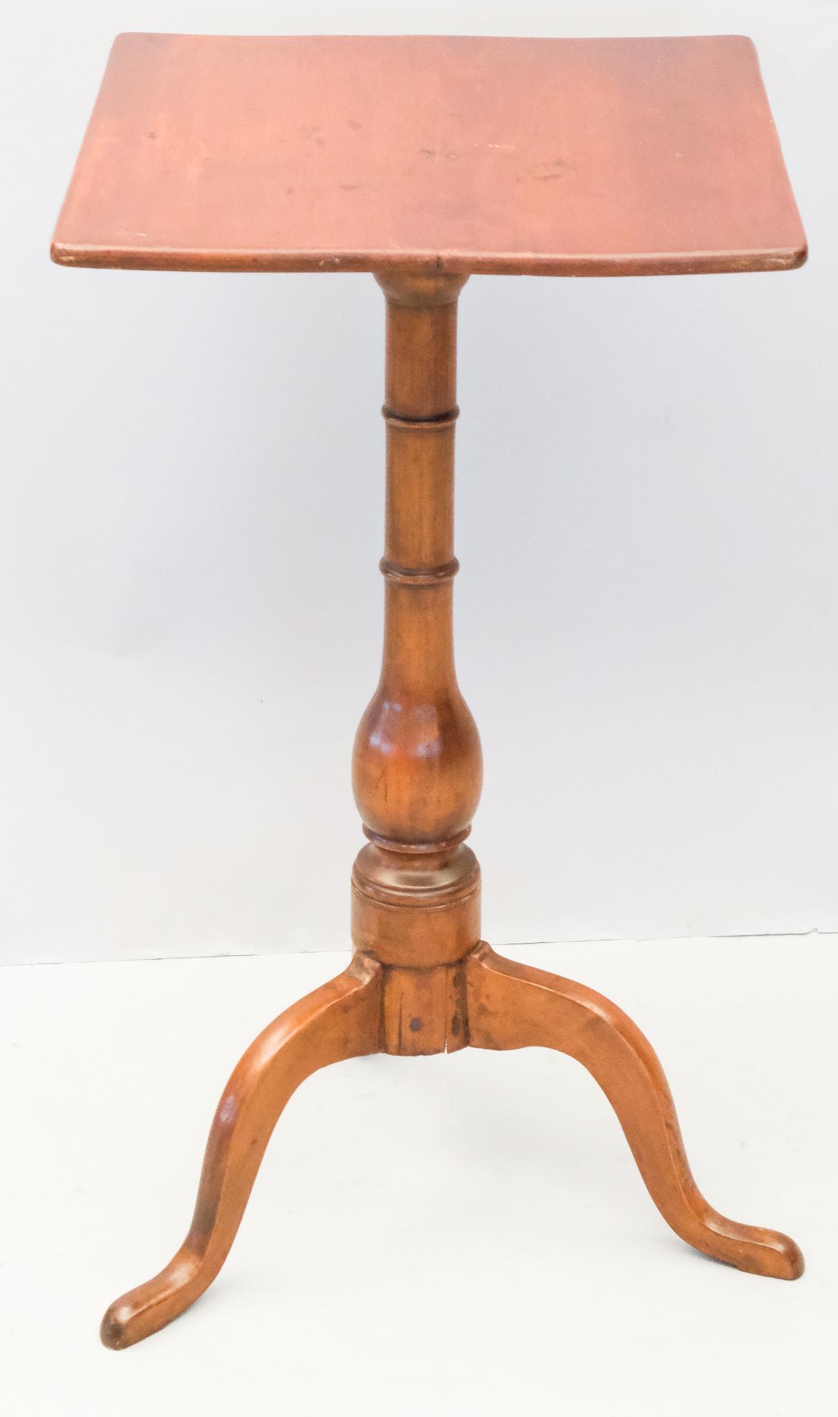 Antique Queen Anne Cherry Candle Stand (1 of 5)