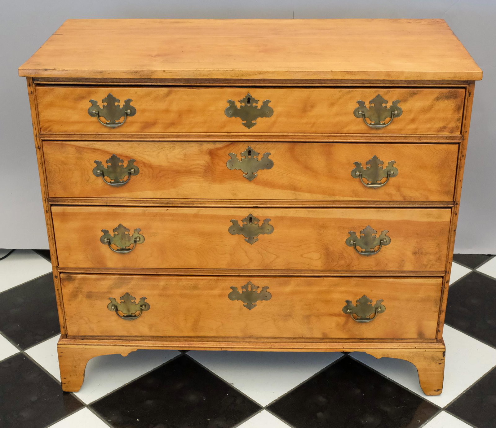 Antique Four Drawer Maple Chippendale Dresser (1 of 7)