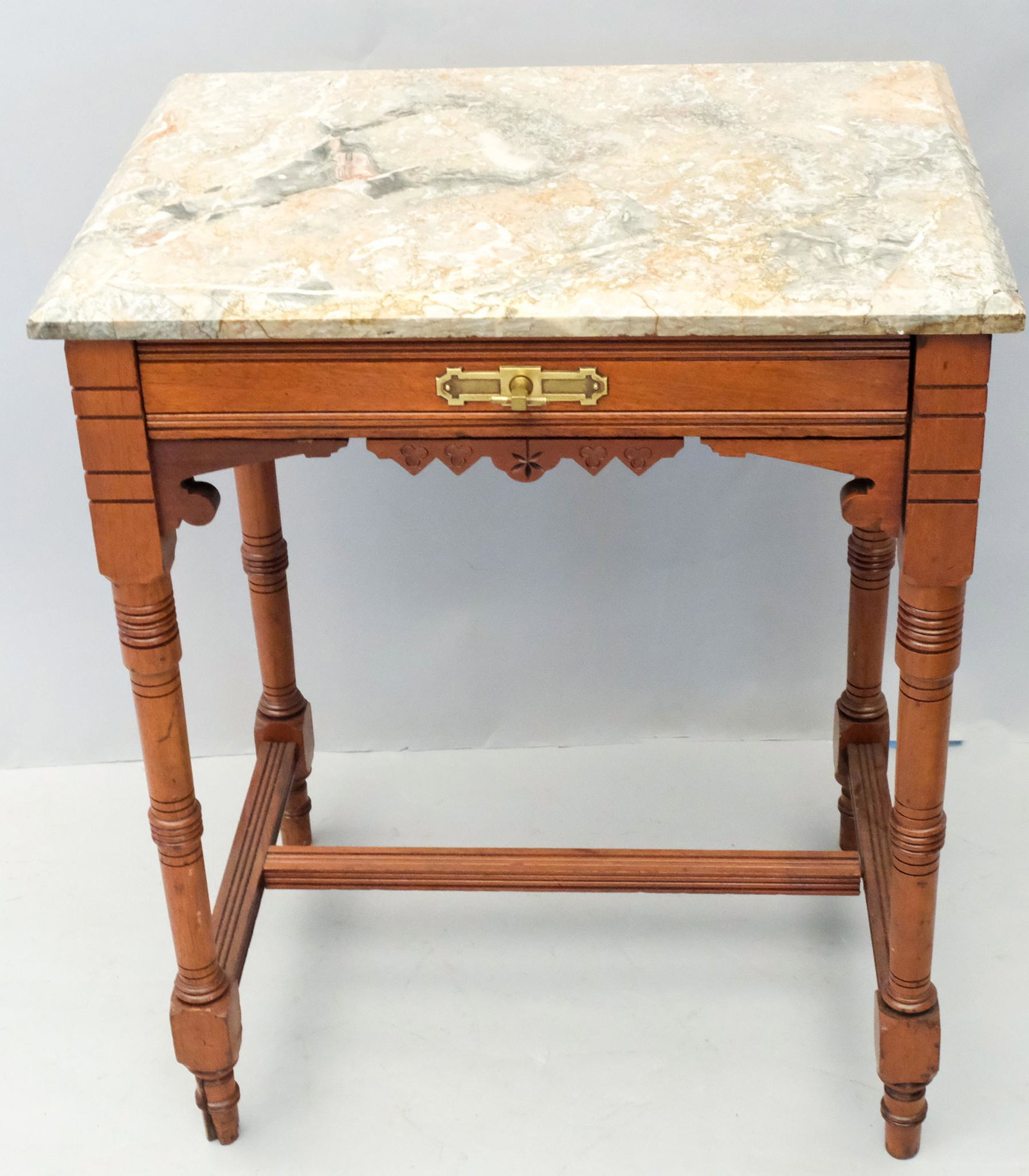 Victorian Side Table with Chamfered Marble Top (1 of 7)