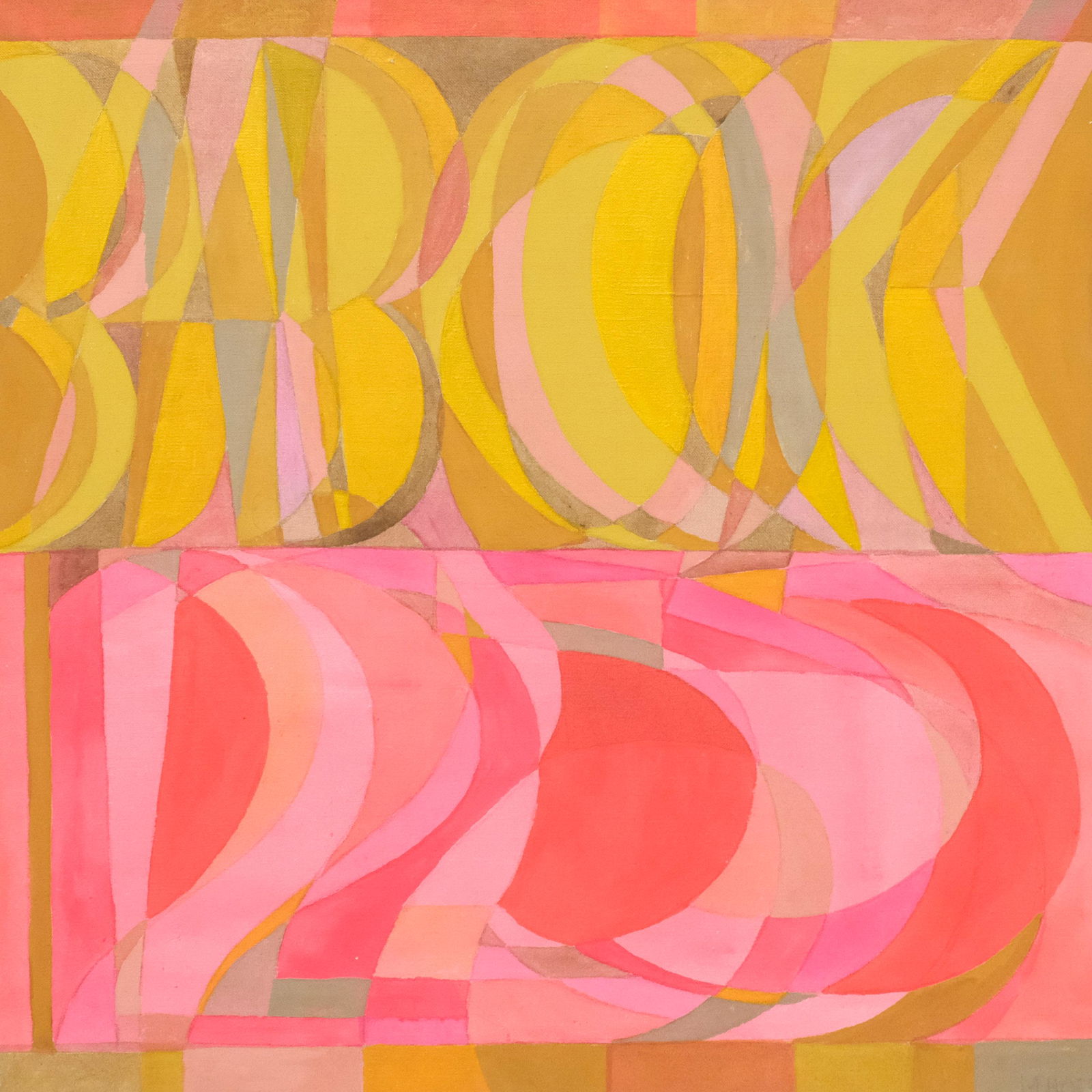 Margo Hoff, Babcock Galleries Dedication: Margo Hoff (American, 1912-2008) oil on canvas, likely a gift for Babcock Gallery, signed l.r., 20" x 20" canvas, unframed. Provenance: Babcock Galleries.