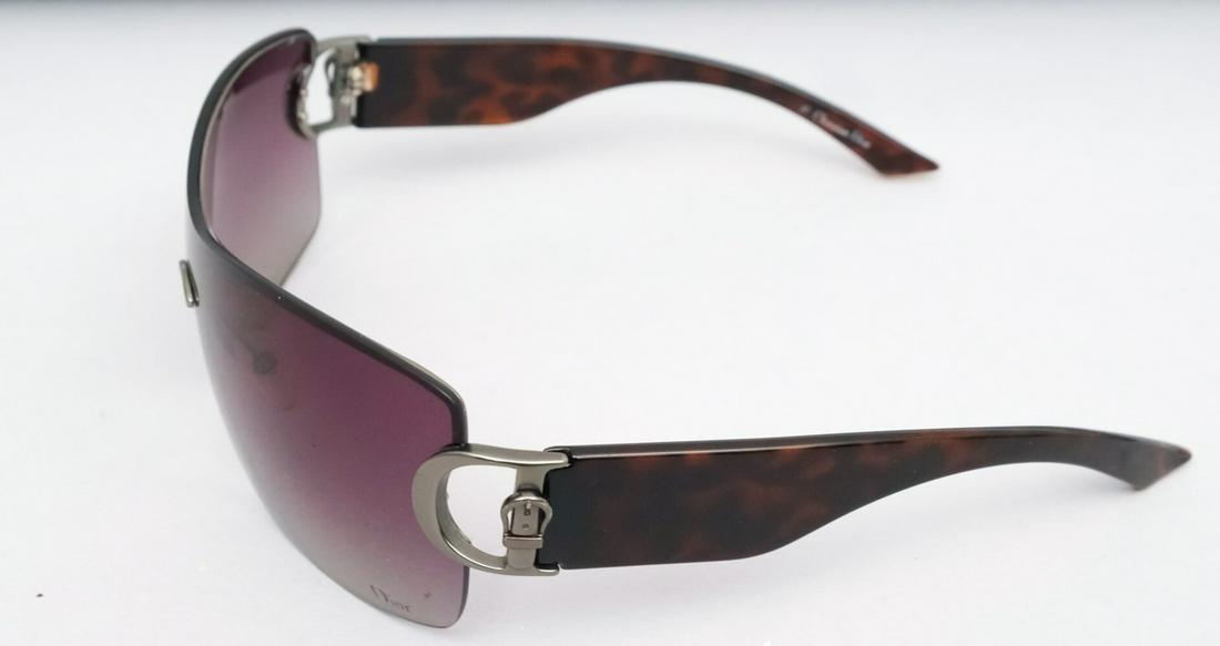 Christian Dior Sunglasses: With tortoiseshell frame and "CD" accents. Marked as shown.