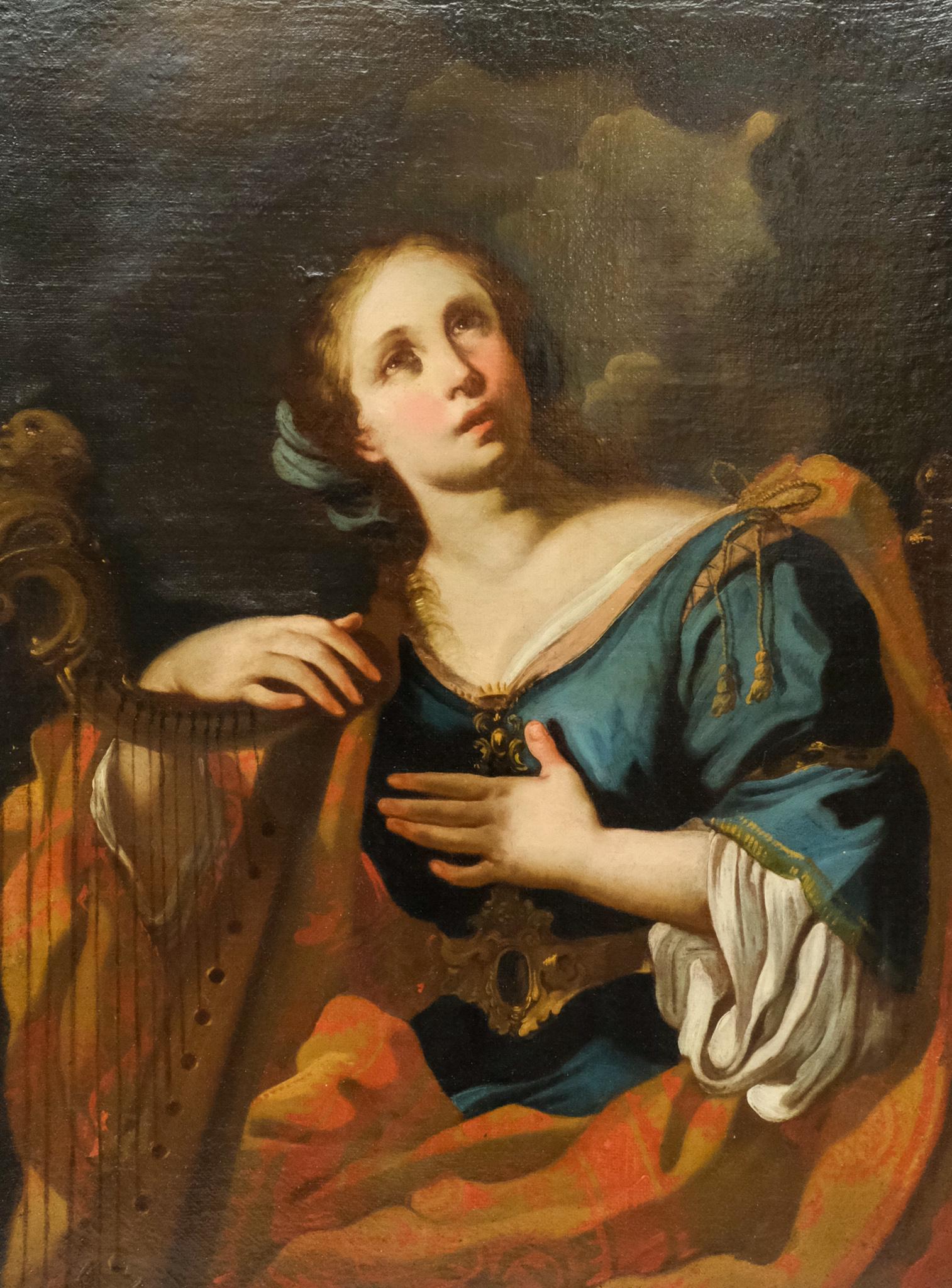 Italian School, Woman or Muse with Harp (1 of 5)