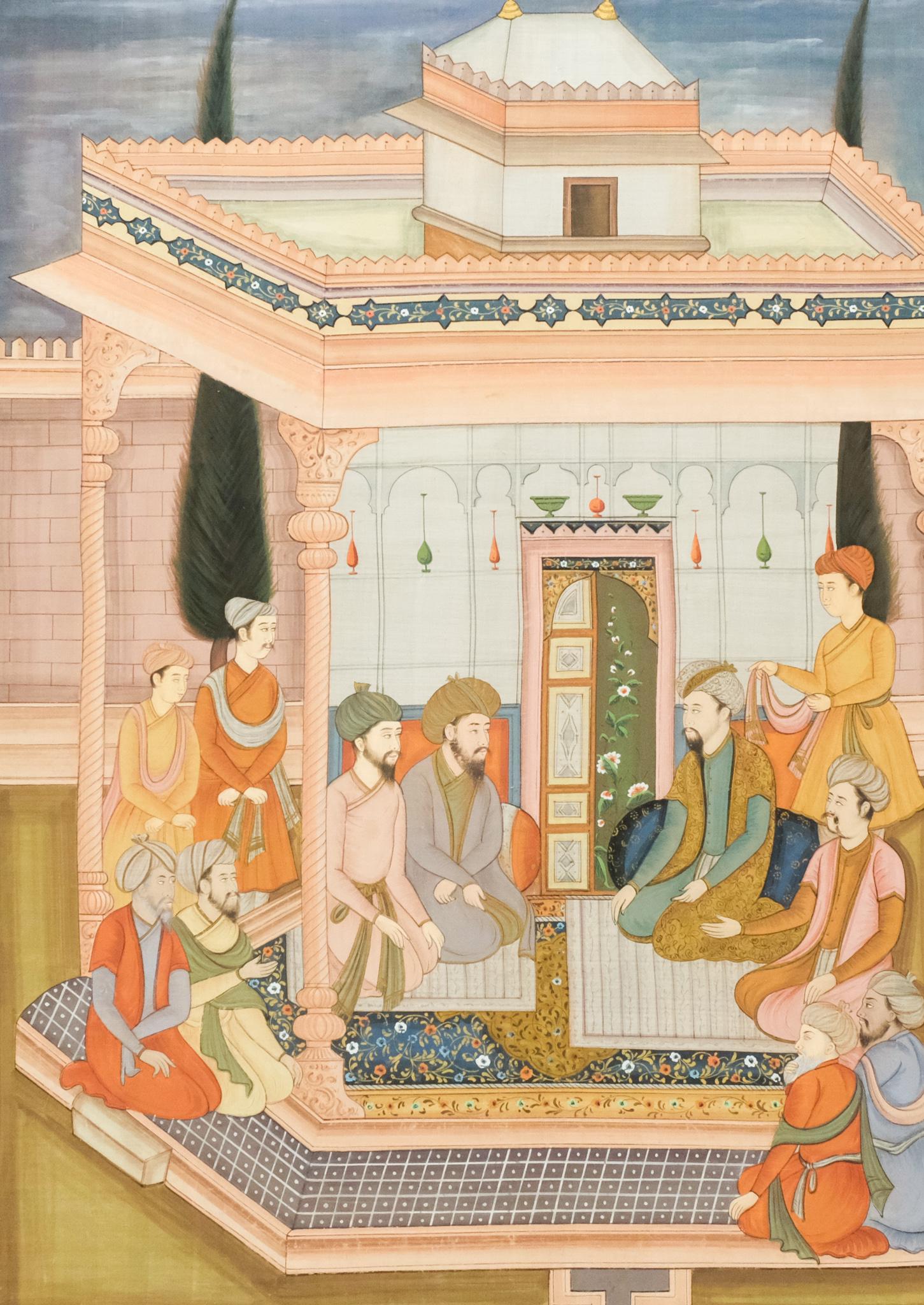 Indian Painting on Silk with Scholar and Students (1 of 7)