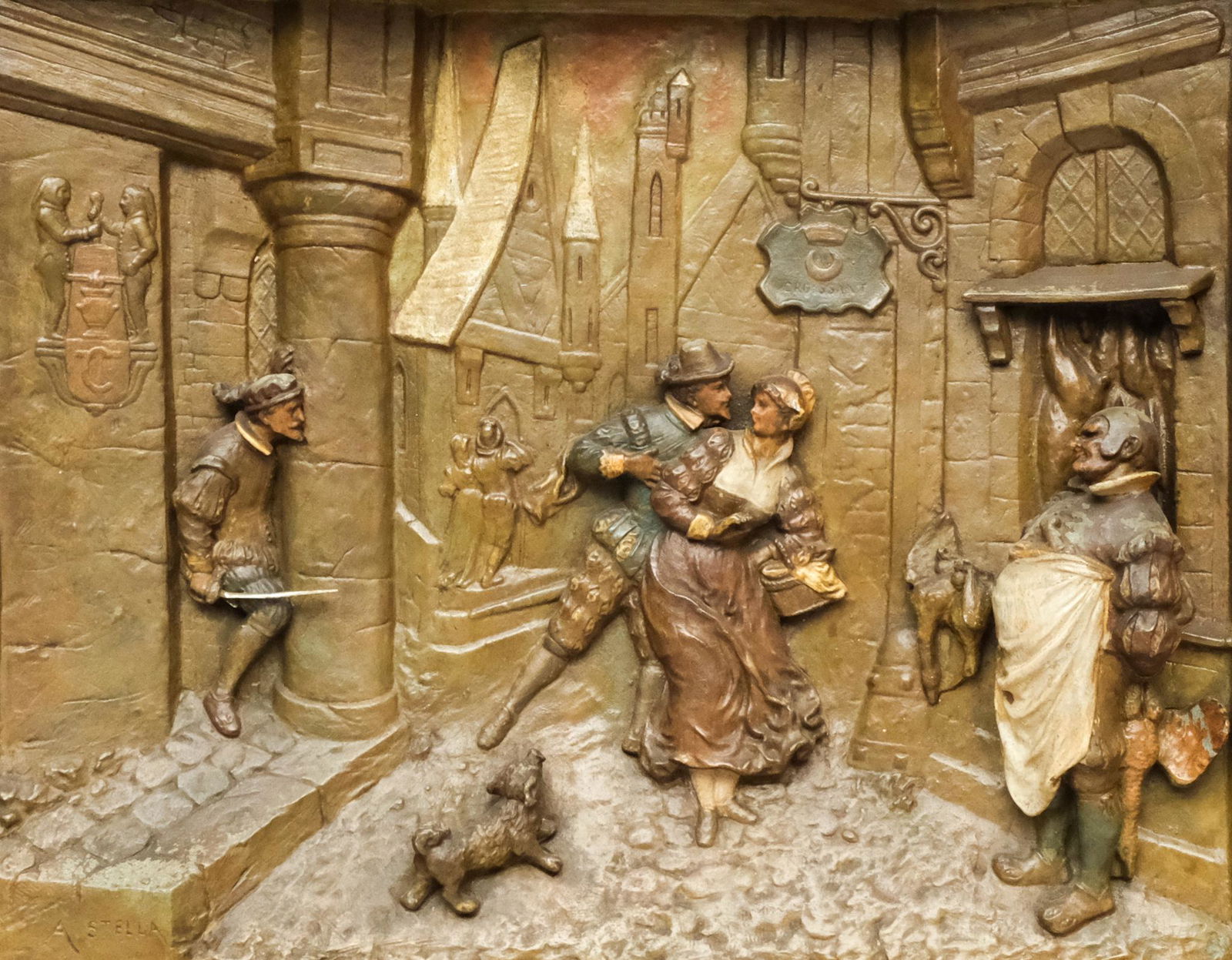 Etienne Alexandre Stella, Bronze Wall Relief (1 of 7)