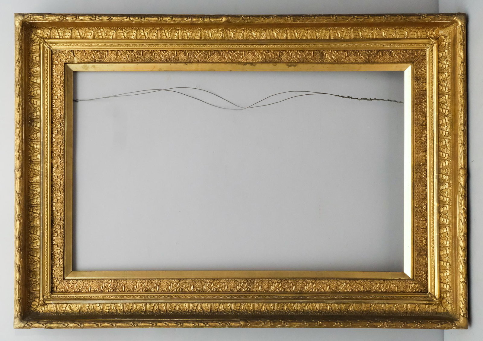 Hudson River School Gilt Frame: American, ca. 1870, having brightly gilded cove profile. Rabbet: 22" X 36", Overall: 32 3/8" X 46 3/8", Molding: 5 1/2"