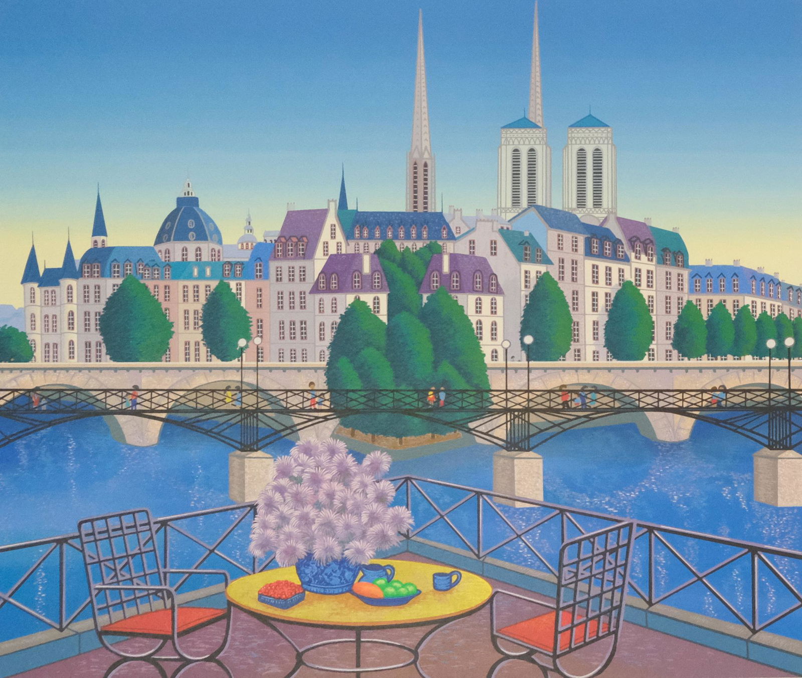 Fanch (Francois) Ledan, "Paris Pont des Arts" (1 of 3)