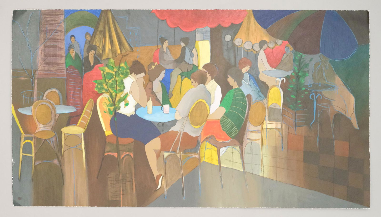 Itzchak Tarkay, Cafe (1 of 2)