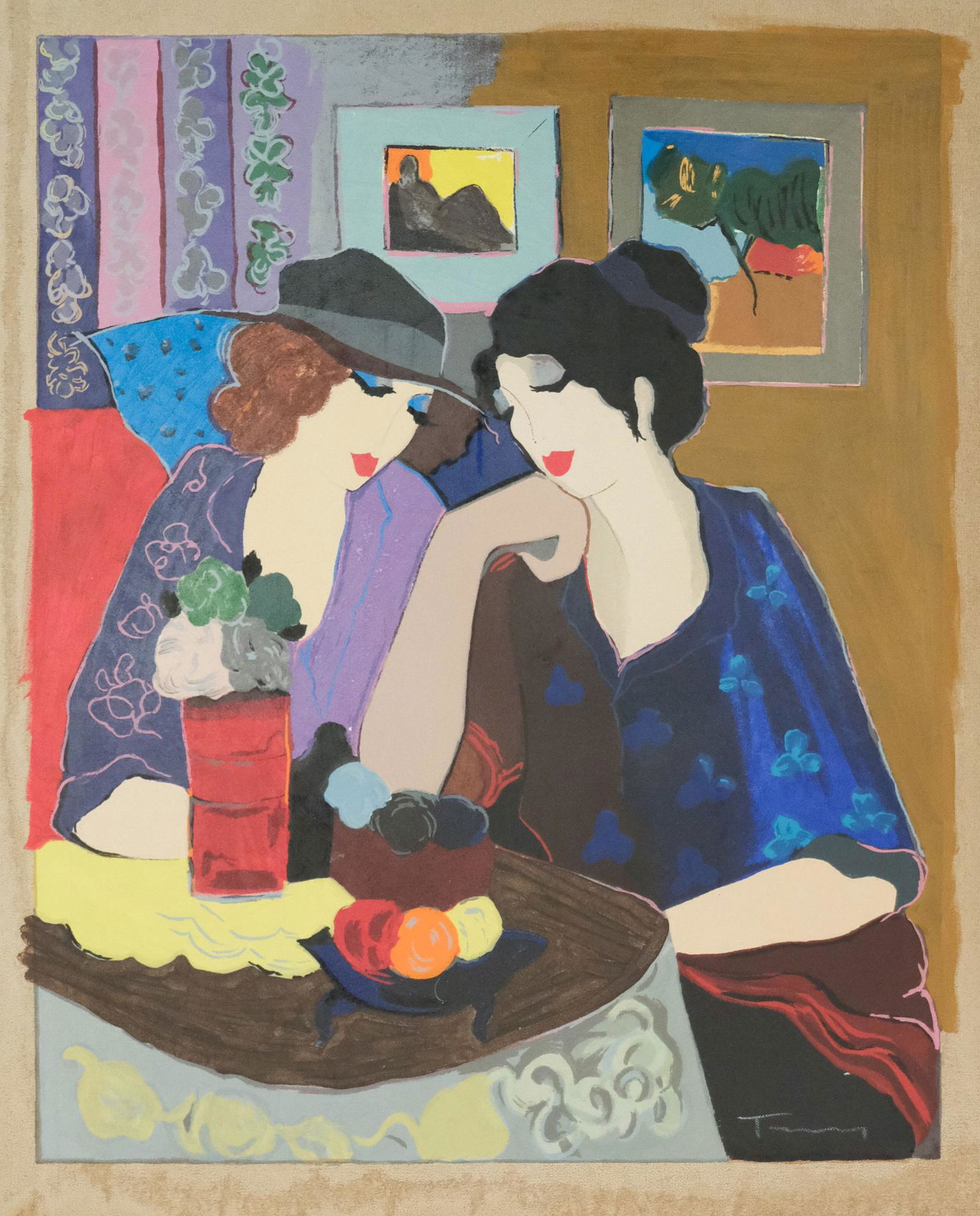Itzchak Tarkay, Women at a Table (1 of 3)