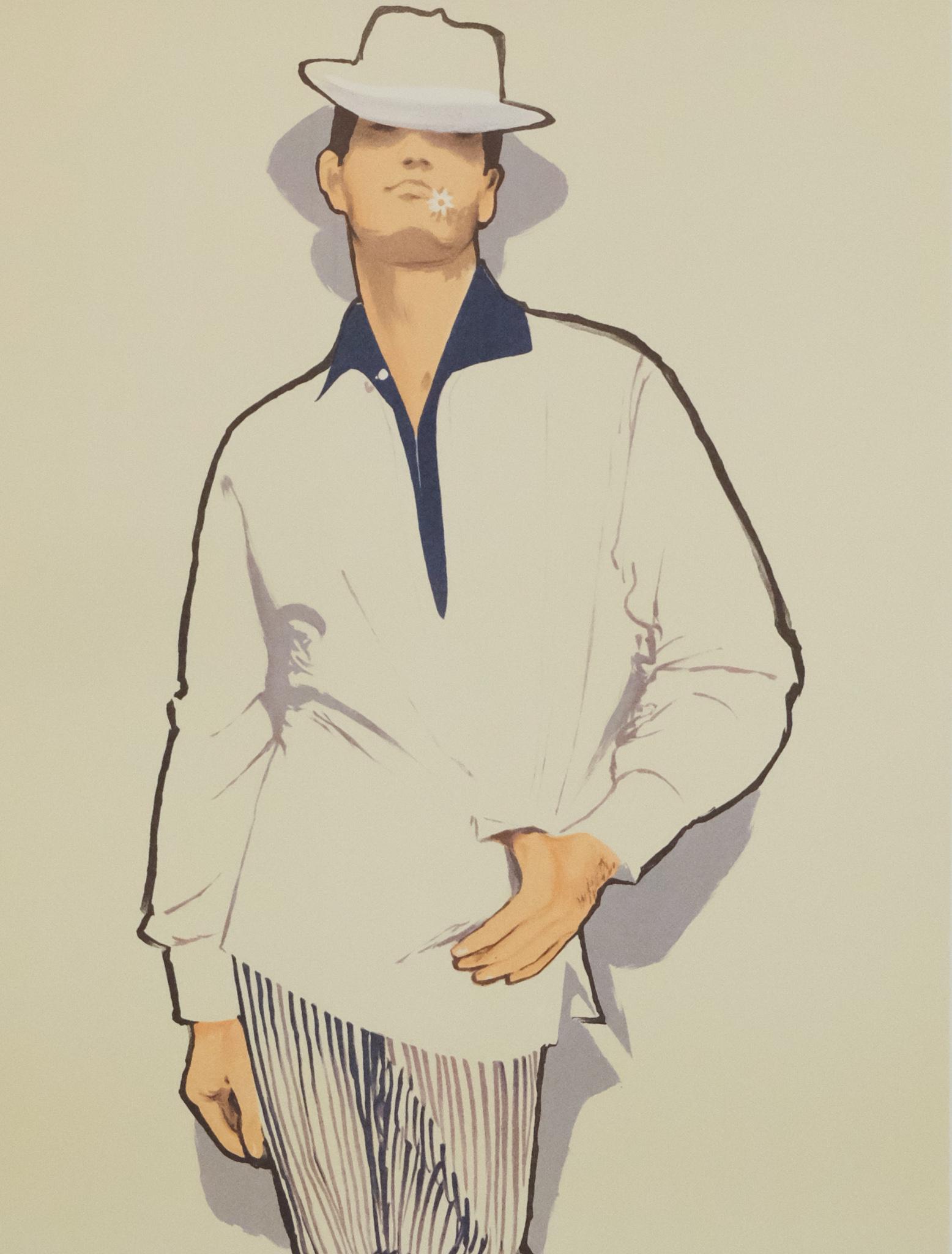 Rene Gruau, Man with Daisy (1 of 3)