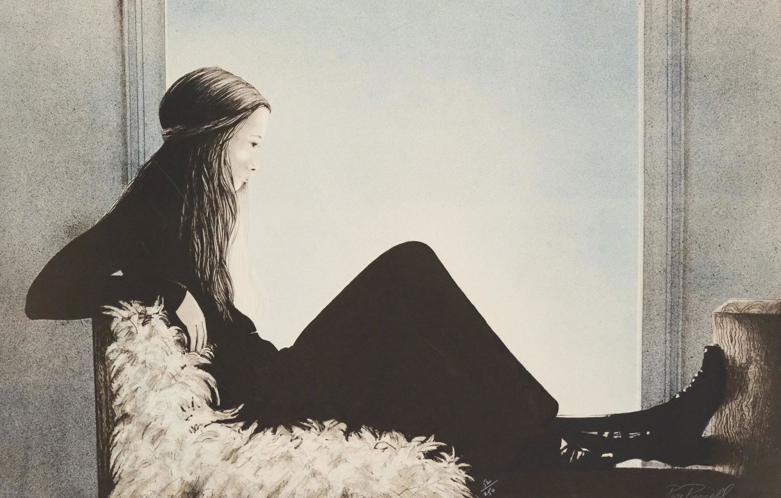 Roy Purcell, Girl on a Bench (1 of 3)