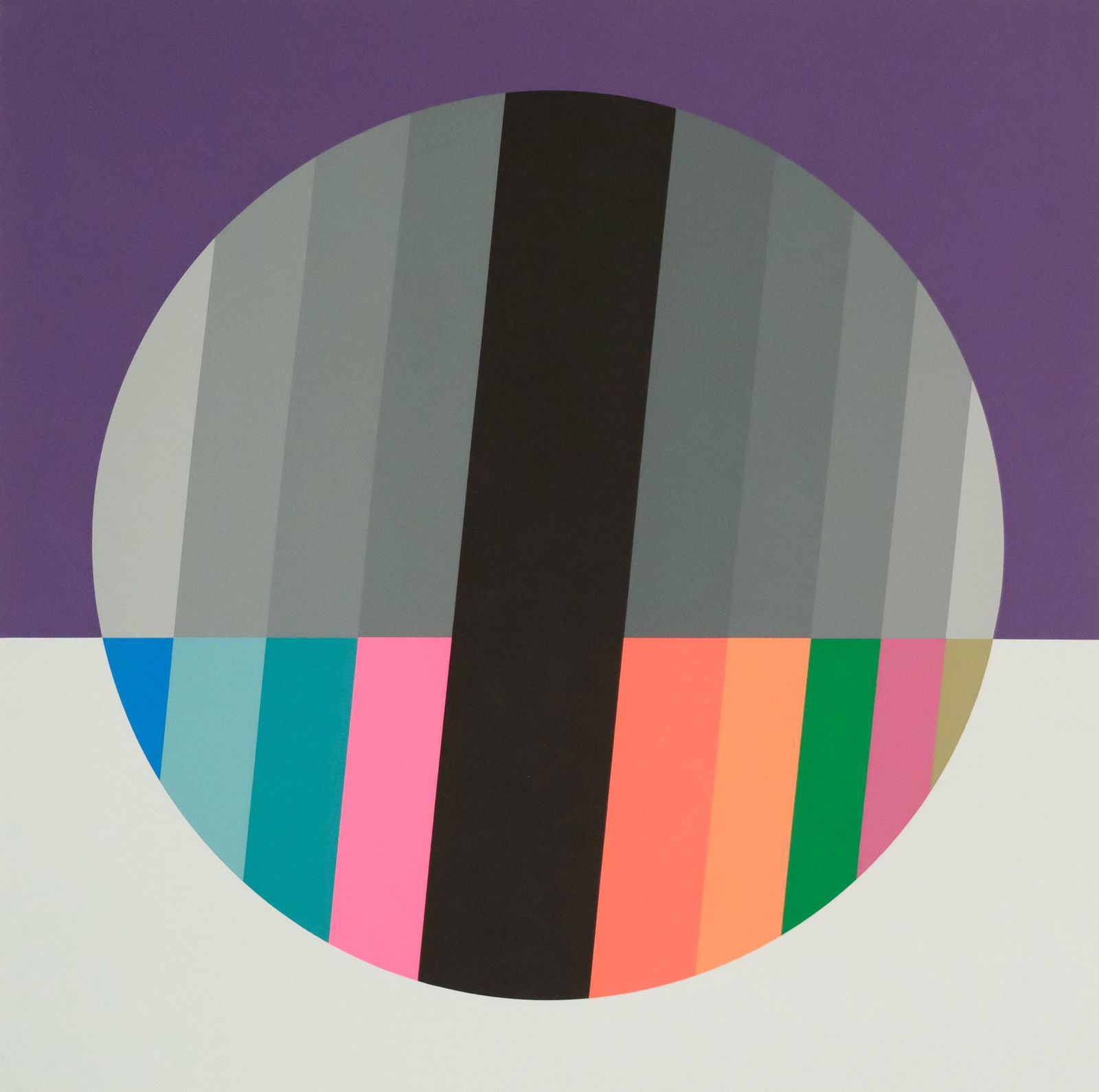 Eugenio Carmi, Circle Op Art: Eugenio Carmi (Italy, 1920 - 2016) limited edition serigraph on paper, pencil signed l.r. "Carmi 73", numbered l.l. "52/150". Image size 31 1/2" X 31 1/2", sheet size 36" X 36" Circle Fine Art, unfram