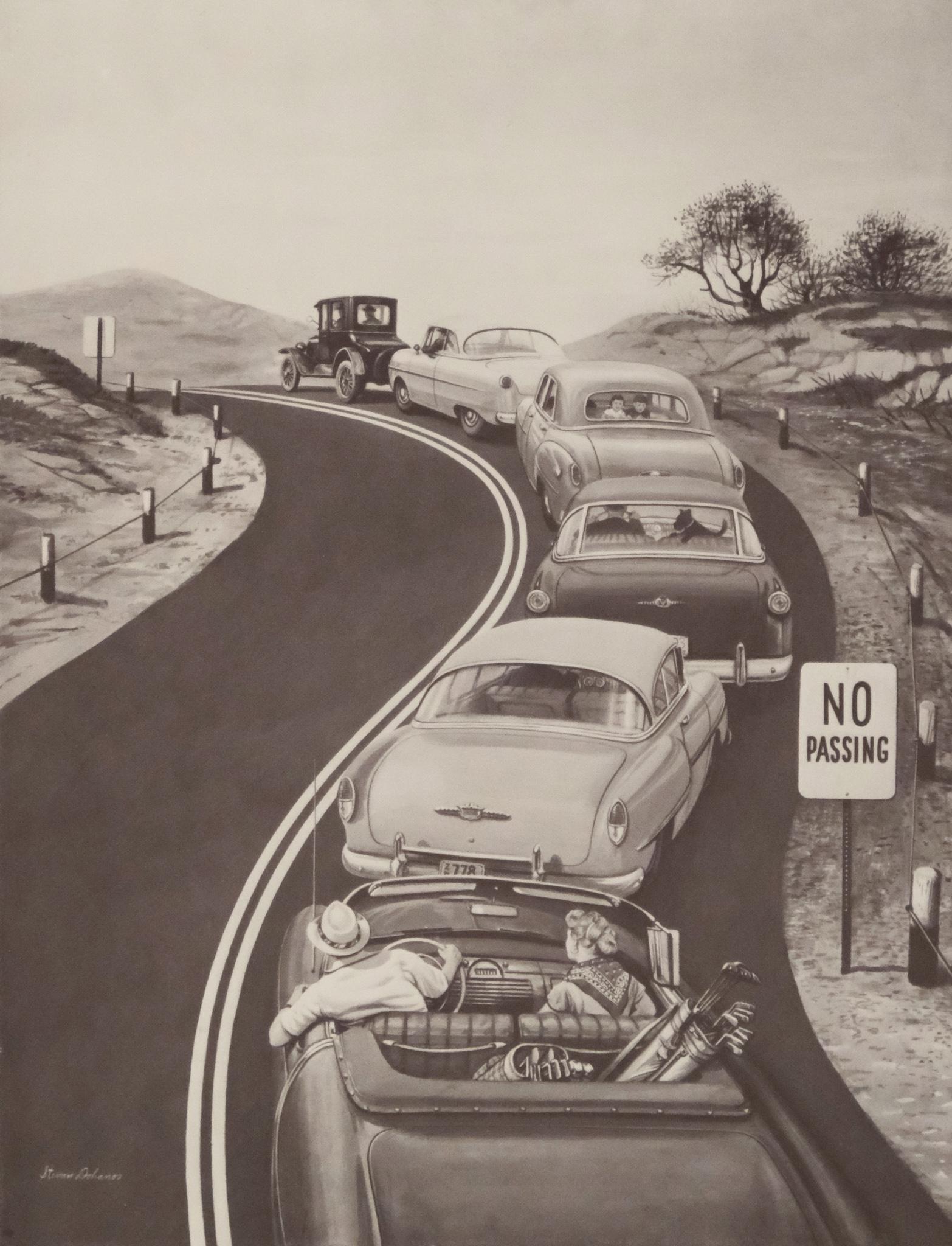 Steven Dohanos, "No Passing" Magazine Cover (1 of 3)