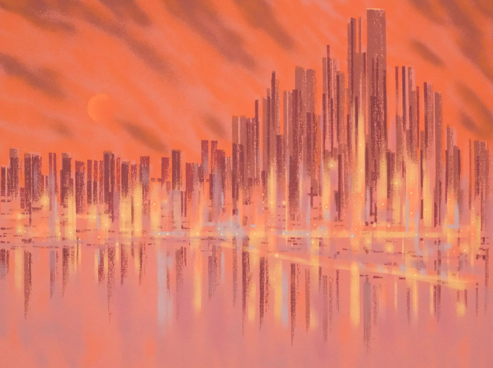 Richard Florsheim, Red Cityscape (1 of 3)