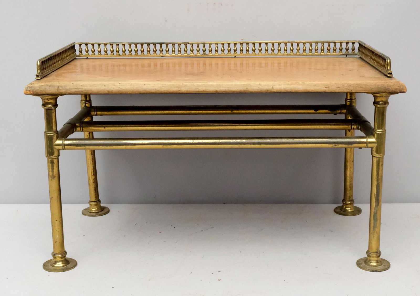 Neoclassical Brass & Wood Desk Element (1 of 8)