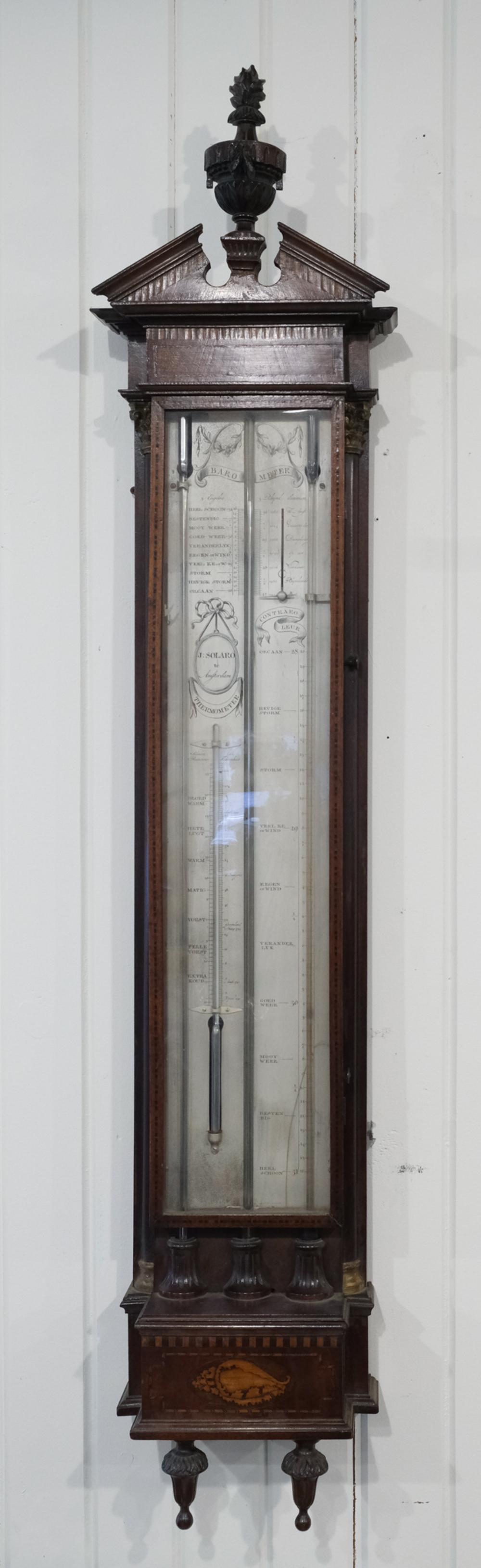 J. Solaro Antique Dutch Barometer Thermometer (1 of 10)