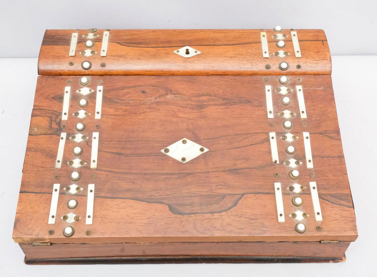 Victorian Rosewood & Mother of Pearl Lap Desk (1 of 10)