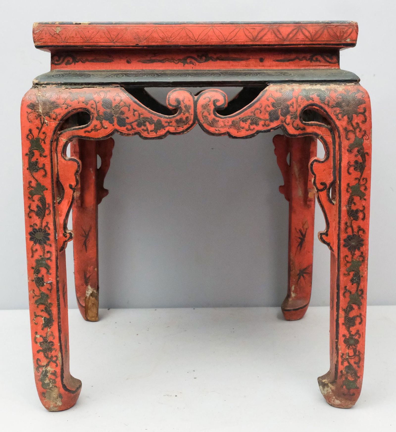 Chinese Lacquered Red & Black Stand (1 of 10)
