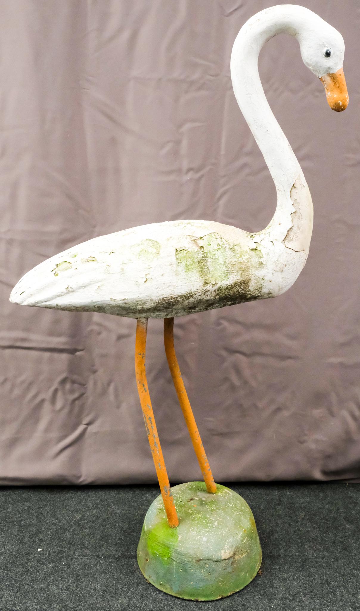 Antique French Concrete Shore Bird Statue (1 of 6)