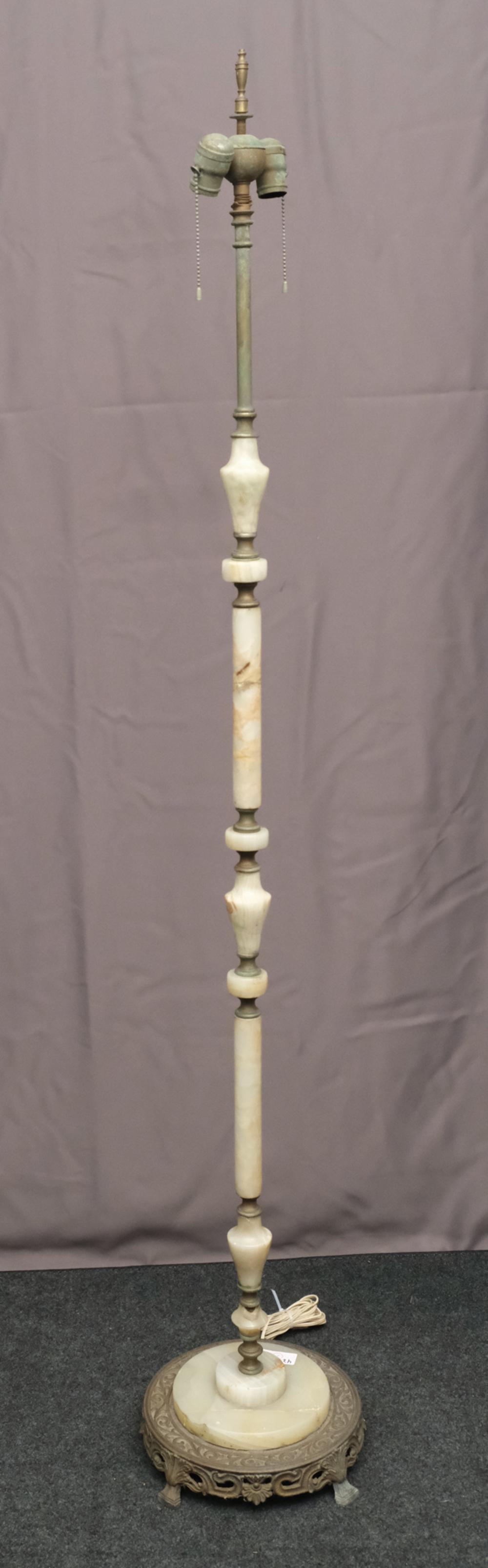 White Onyx Art Deco Floor Lamp (1 of 7)