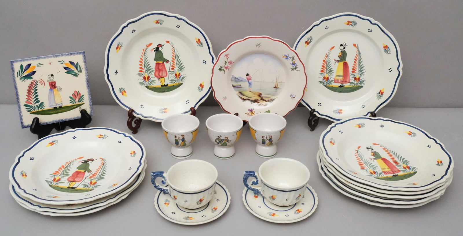 Group of Quimper Pottery (1 of 14)