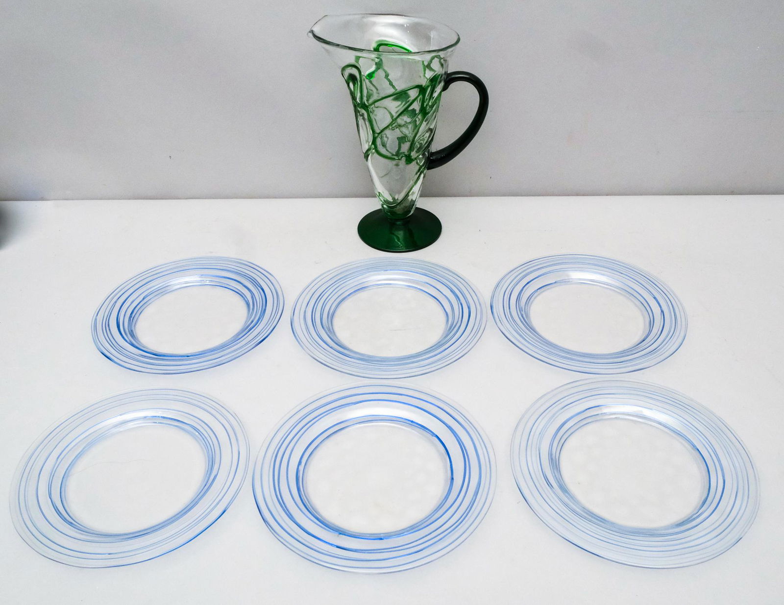 Lot of Steuben Style Diamond Optic Art Glass (1 of 8)