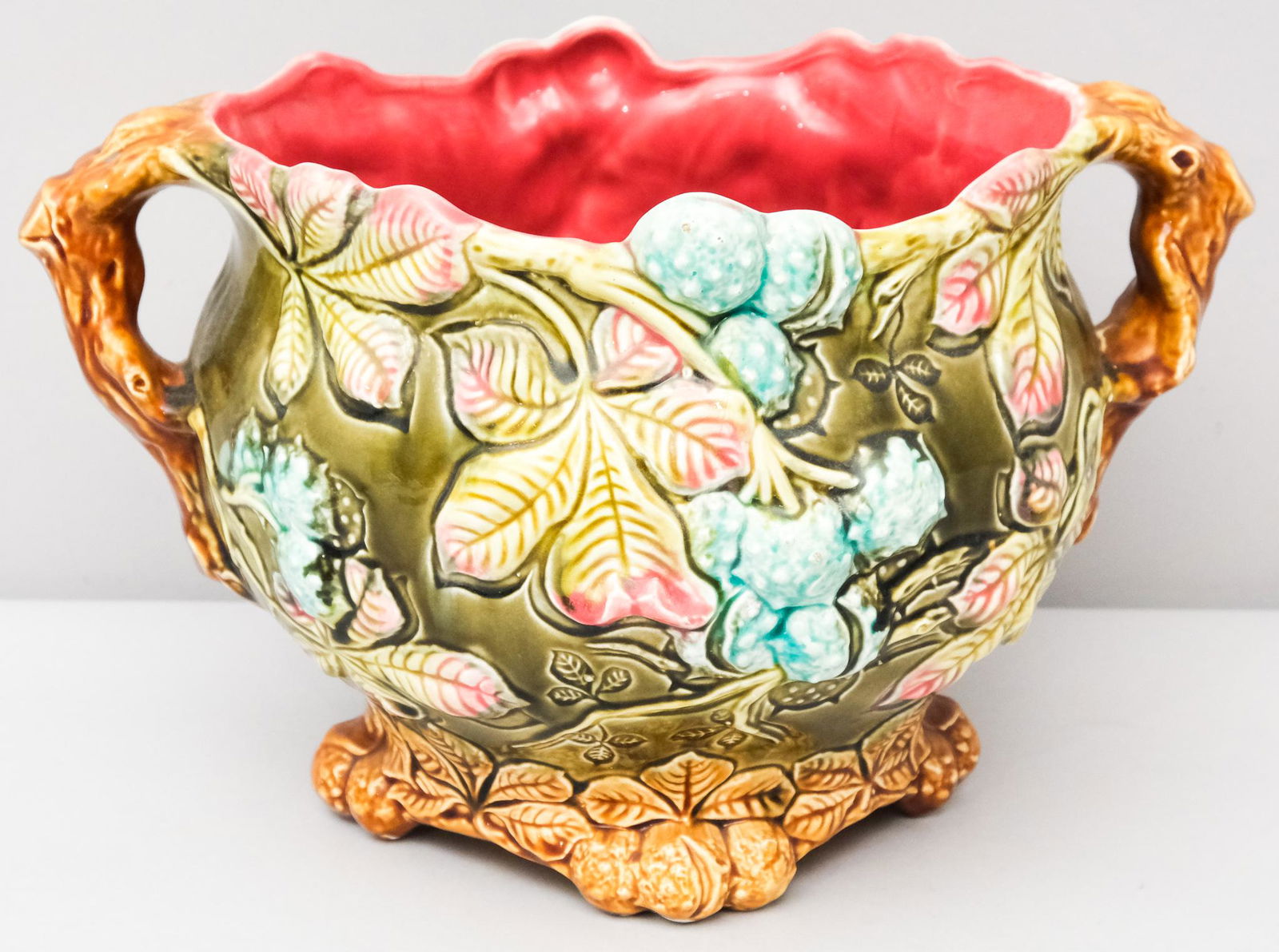 Frie Onnaing Majolica Pottery Planter (1 of 6)