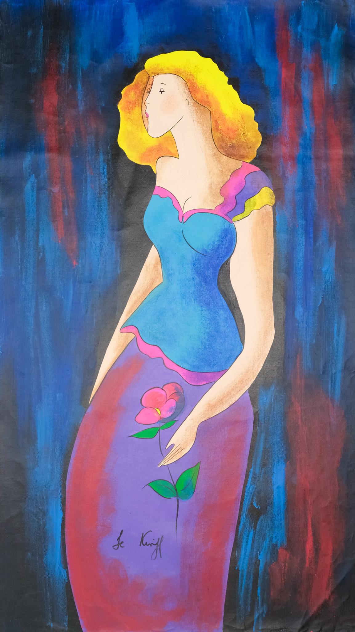 Linda Le Kinff, "Girl with a Flower" (1 of 3)