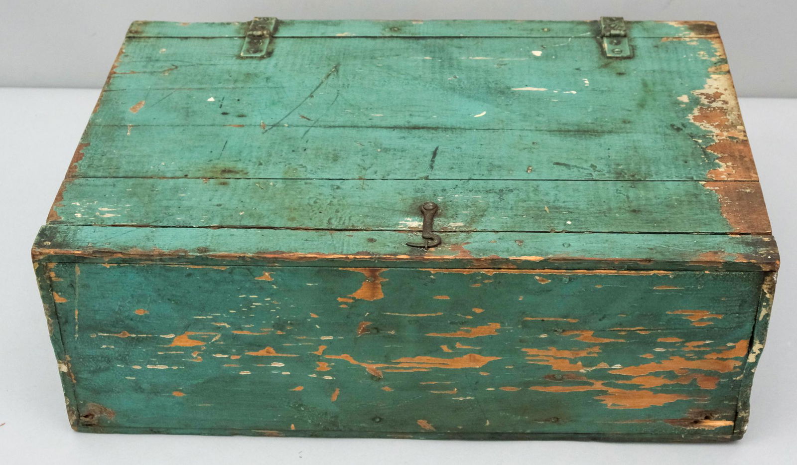 American Primitive Green Painted Medicine Cabinet (1 of 7)