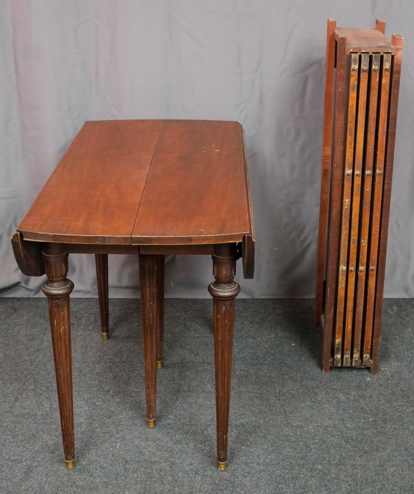 French Style Drop Leaf Dining Table & 4 Leaves (1 of 18)