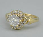 Vintage 14K Gold Ring with 1.2ct Diamond