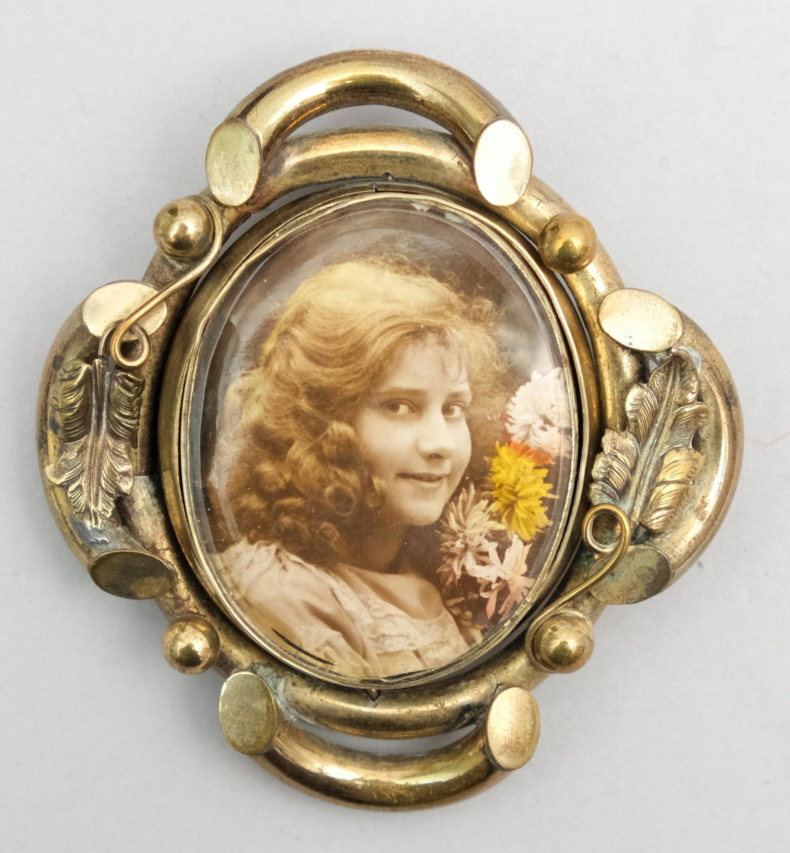 Oversized Victorian Pinchbeck Mourning Brooch (1 of 3)
